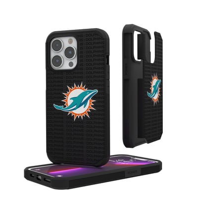 Miami Dolphins iPhone Rugged Case with Text Design