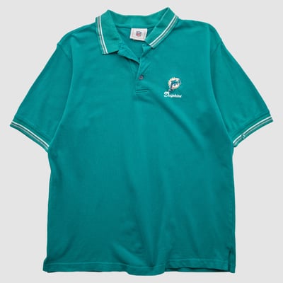 Miami Dolphins NFL 2000s Polo - Teal - L by Fanatics Real Vintage
