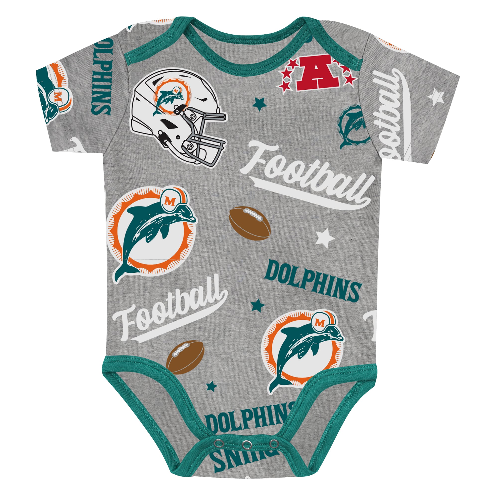 Ensemble de body trois pièces Outerstuff pour nouveau-né Miami Dolphins, premier choix au tour