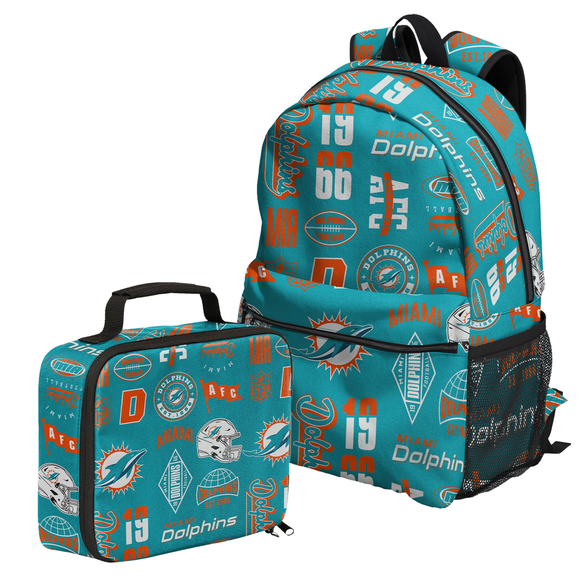 Outerstuff Miami Dolphins Backpack and Lunchbox Set