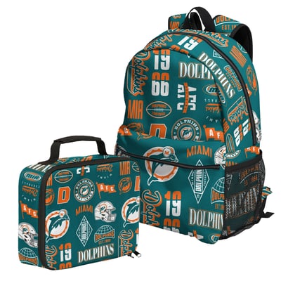 Miami Dolphins Outerstuff Backpack and Lunchbox Set