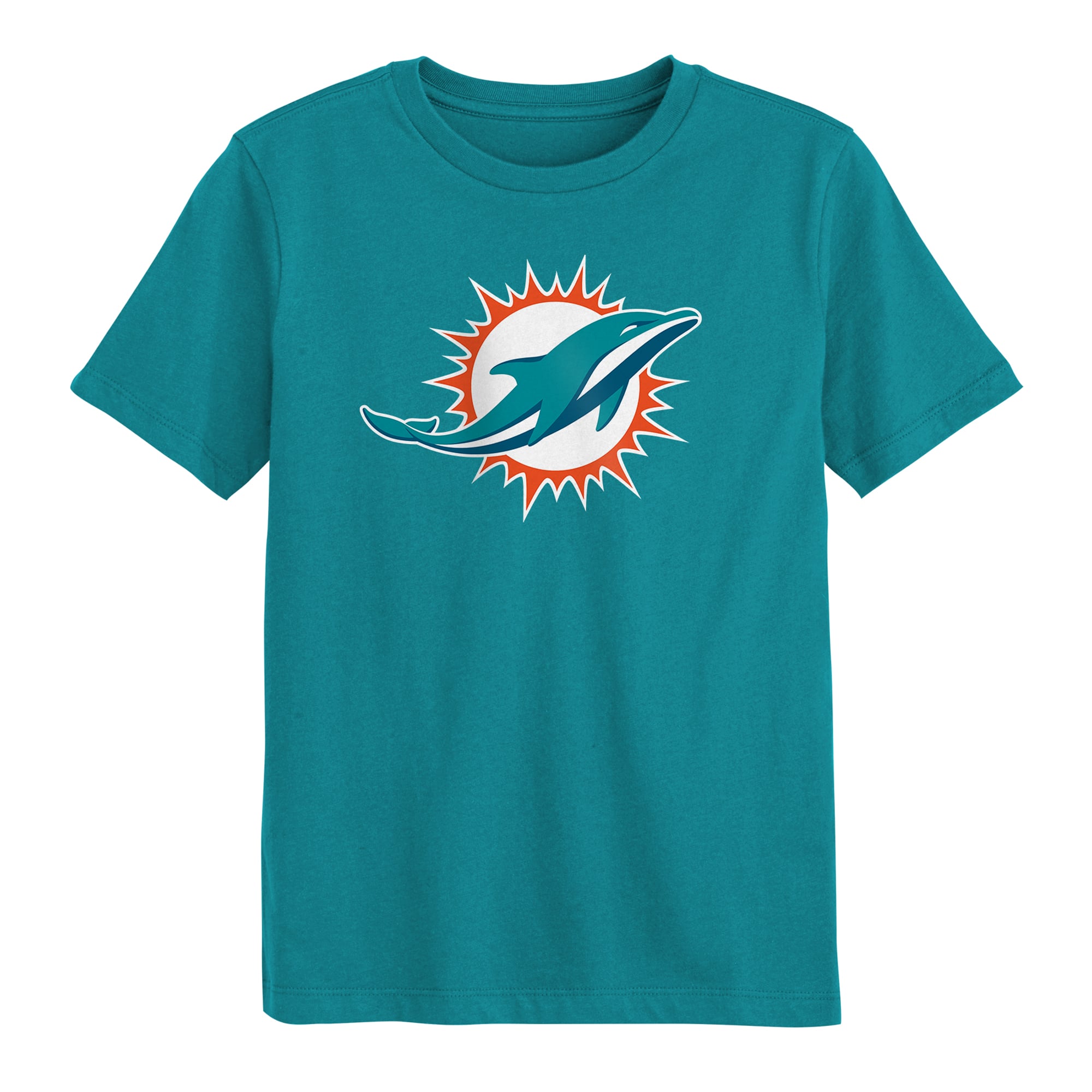 Preschool Outerstuff Aqua Miami Dolphins Primary Logo T-Shirt