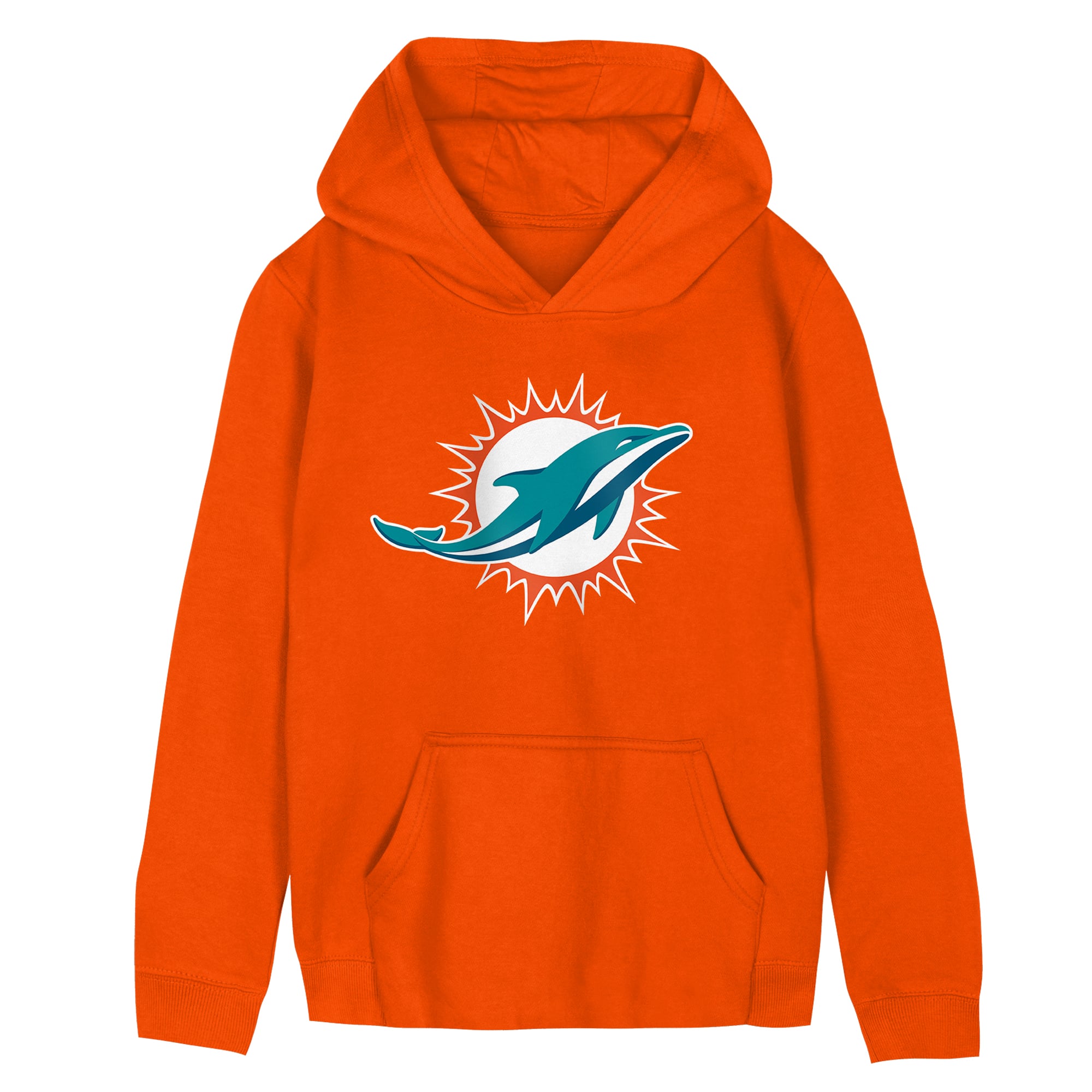 Preschool Outerstuff Orange Miami Dolphins Primary Logo Fleece Hoodie
