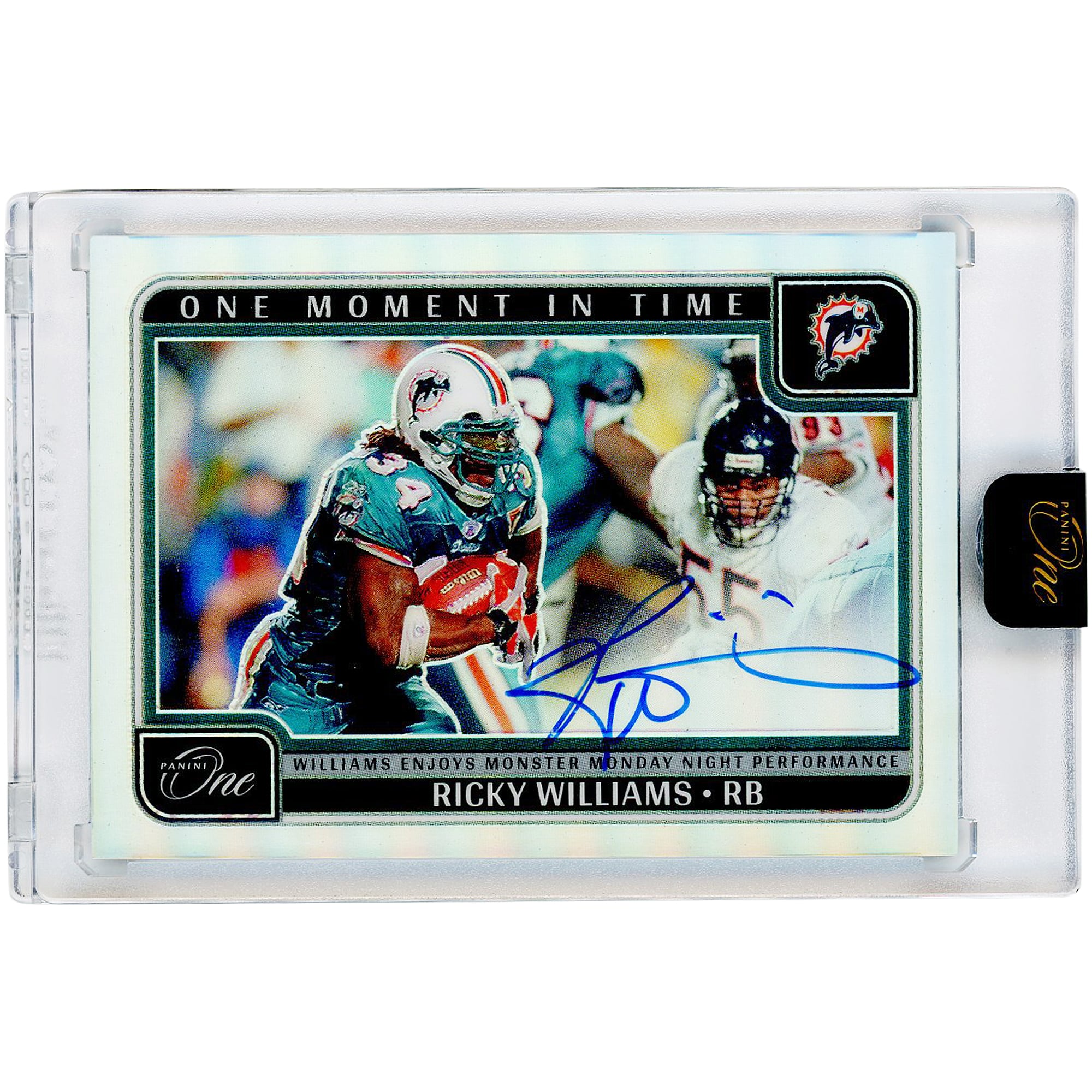 Ricky Williams Miami Dolphins Autographed 2024 Panini One Moment in Time #392 #19/99 Card