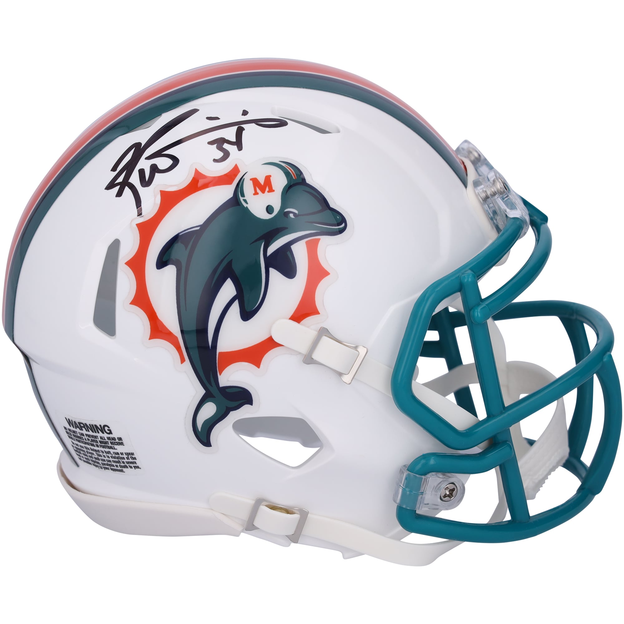 Ricky Williams Miami Dolphins Autographed Riddell 1997-2012 Throwback Speed Mini Helmet