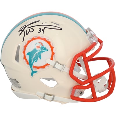 Ricky Williams Miami Dolphins Autographed Fanatics Authentic Riddell Retro Speed Mini Helmet
