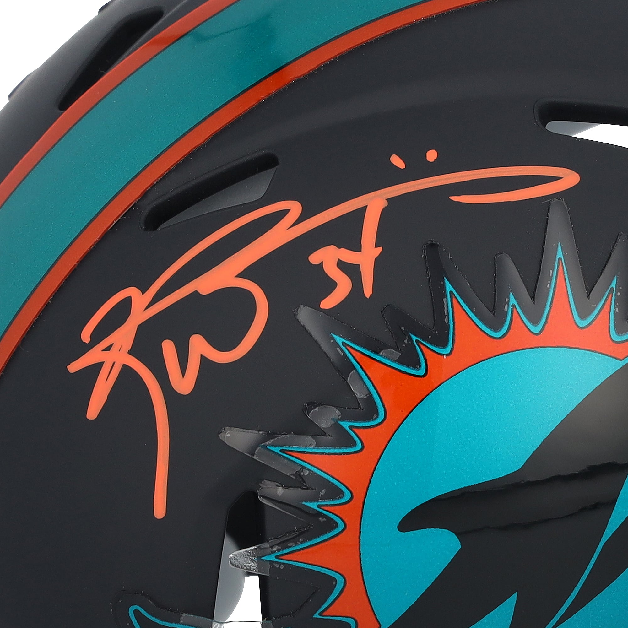 Mini-casque Riddell Rivalry Speed ​​autographié par Ricky Williams des Dolphins de Miami