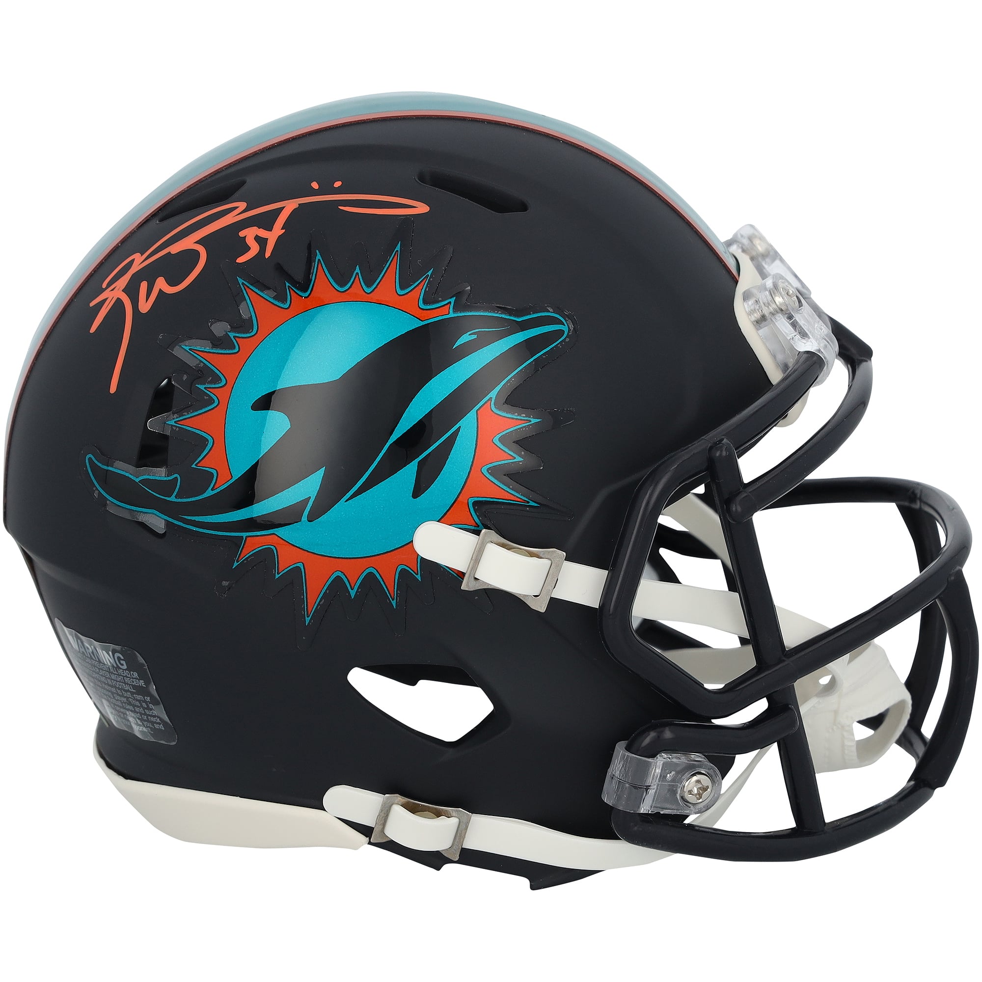 Mini-casque Riddell Rivalry Speed ​​autographié par Ricky Williams des Dolphins de Miami