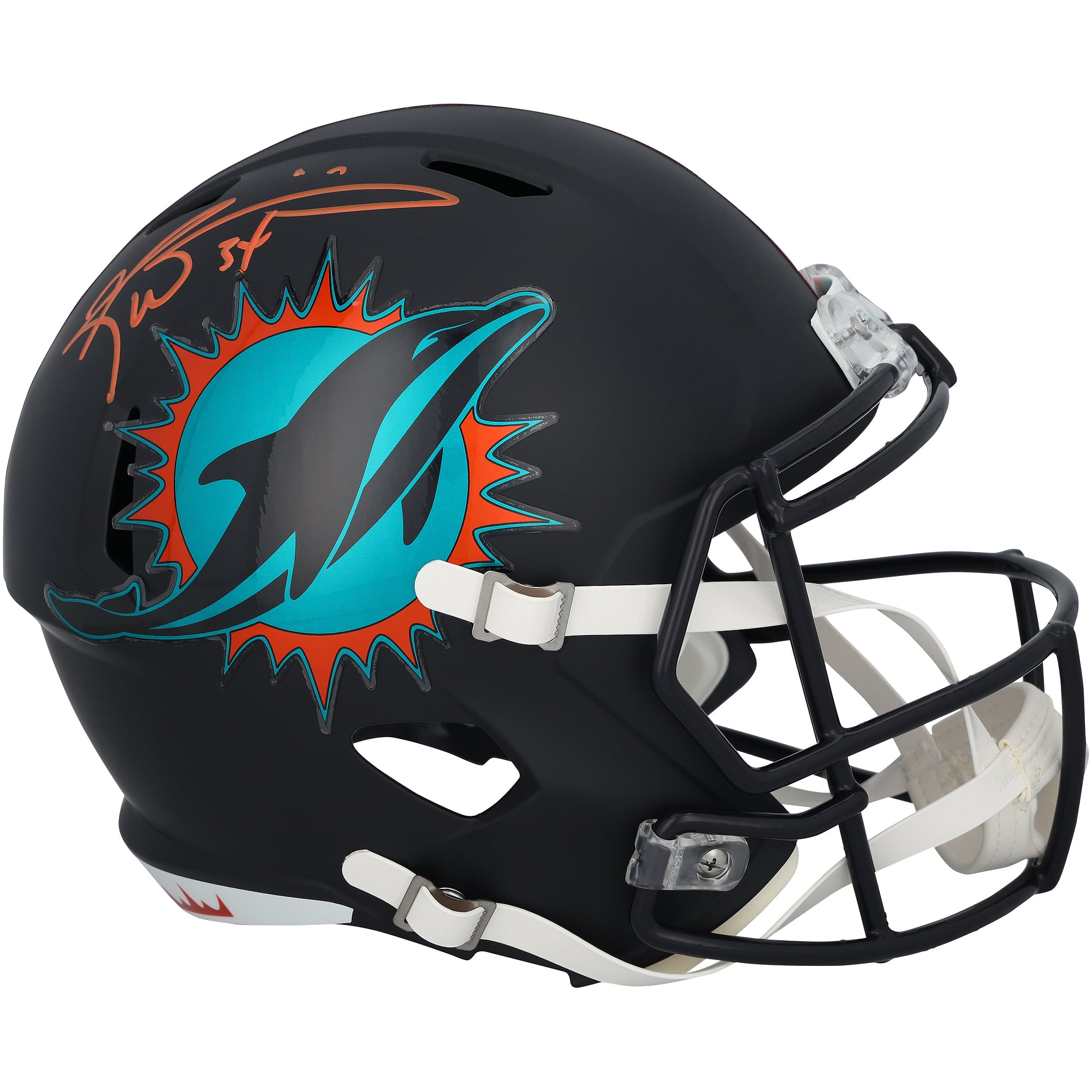 Casque réplique Riddell Rivalry Speed ​​autographié par Ricky Williams des Dolphins de Miami