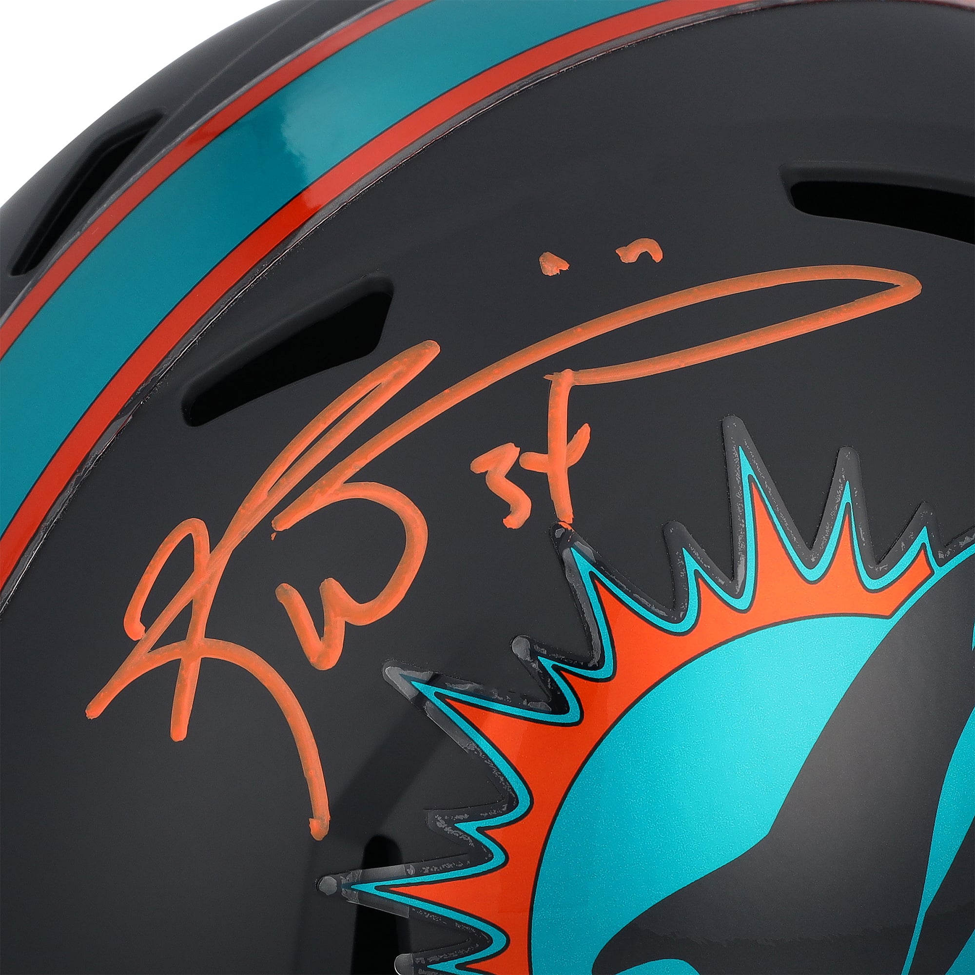 Casque réplique Riddell Rivalry Speed ​​autographié par Ricky Williams des Dolphins de Miami