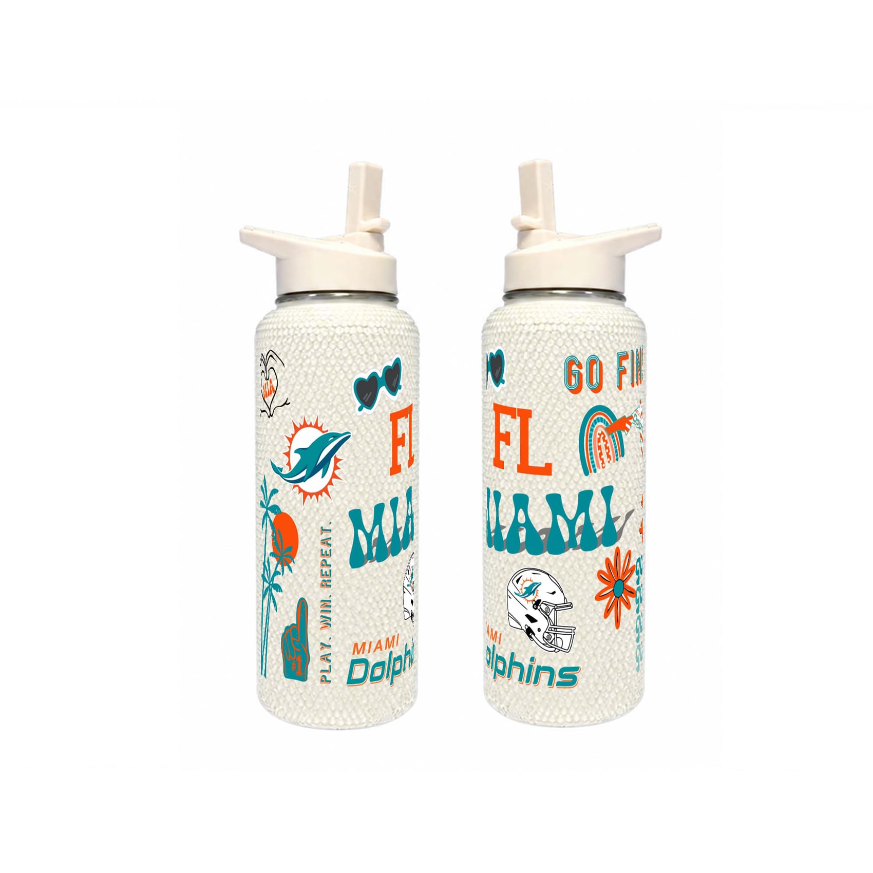 Bouteille Bling Quencher de 34 oz (994 ml) Miami Dolphins de The Memory Company