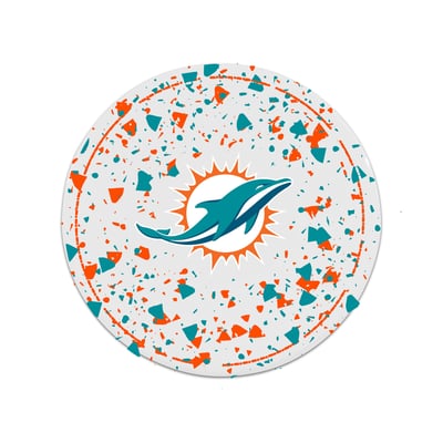 Miami Dolphins The Memory Company Circle Ceramic Coaster Set
