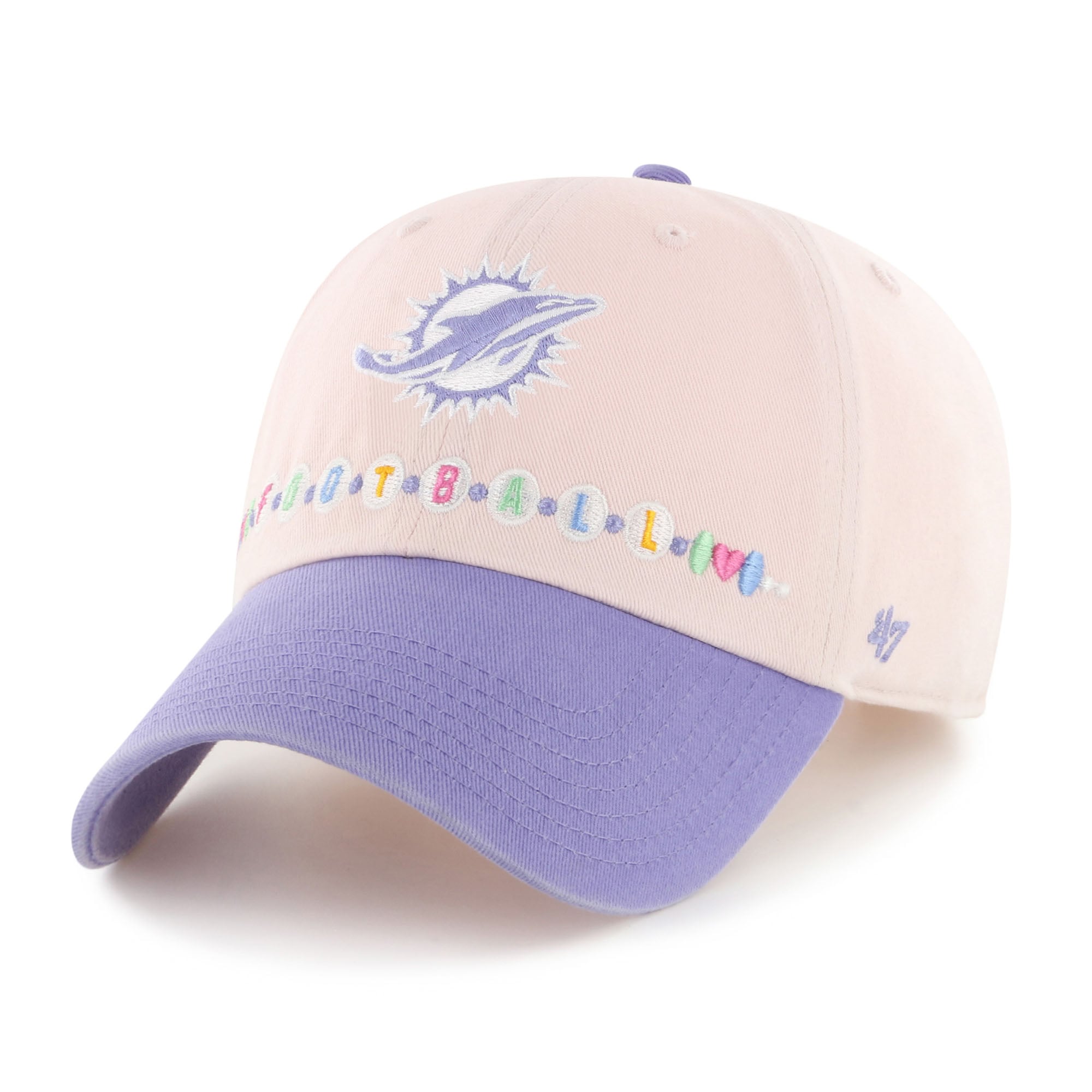 Chapeau ajustable Miami Dolphins Friendship Clean Up pour tout-petit, rose clair/violet clair, référence 47