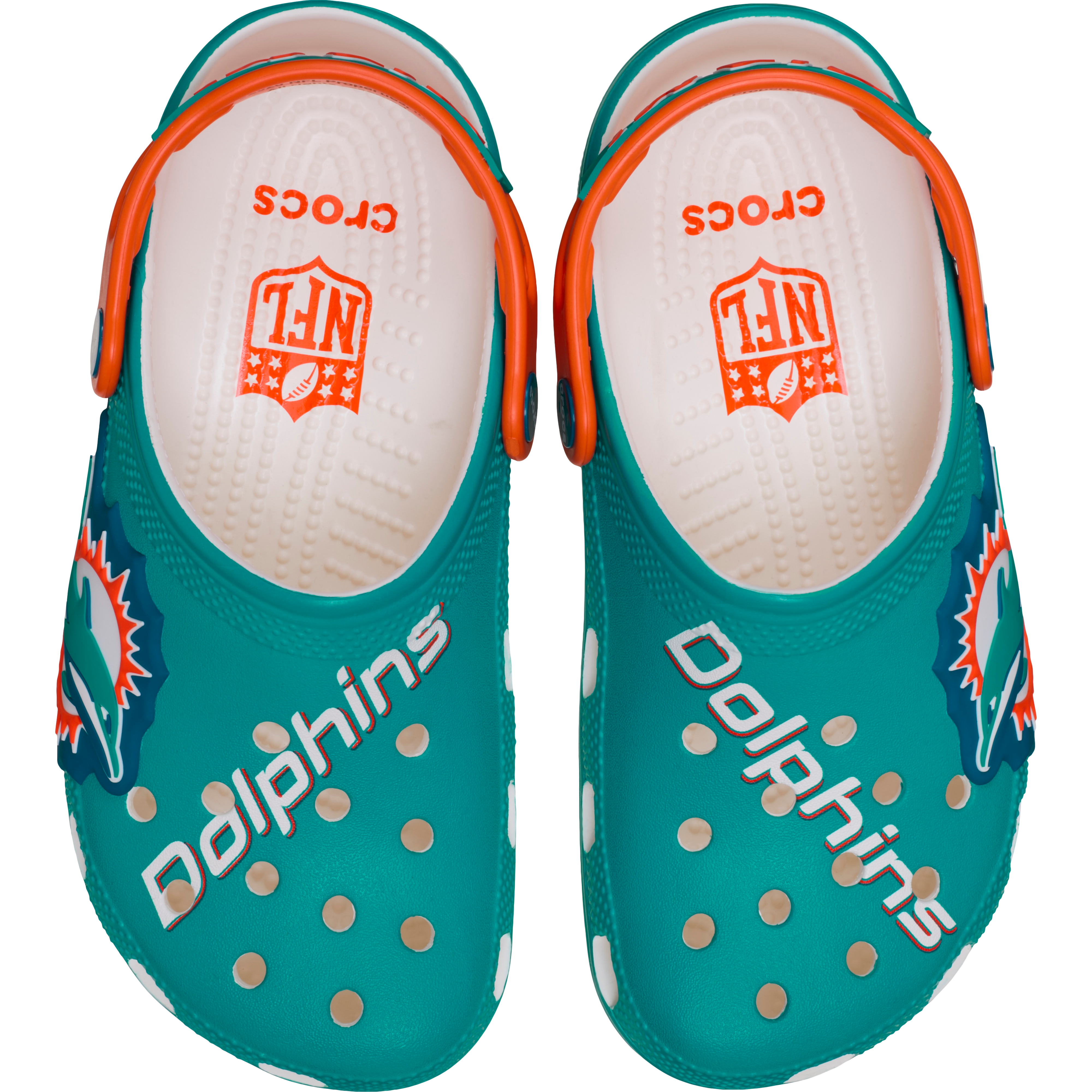Sabots classiques Crocs Aqua Miami Dolphins pour tout-petits