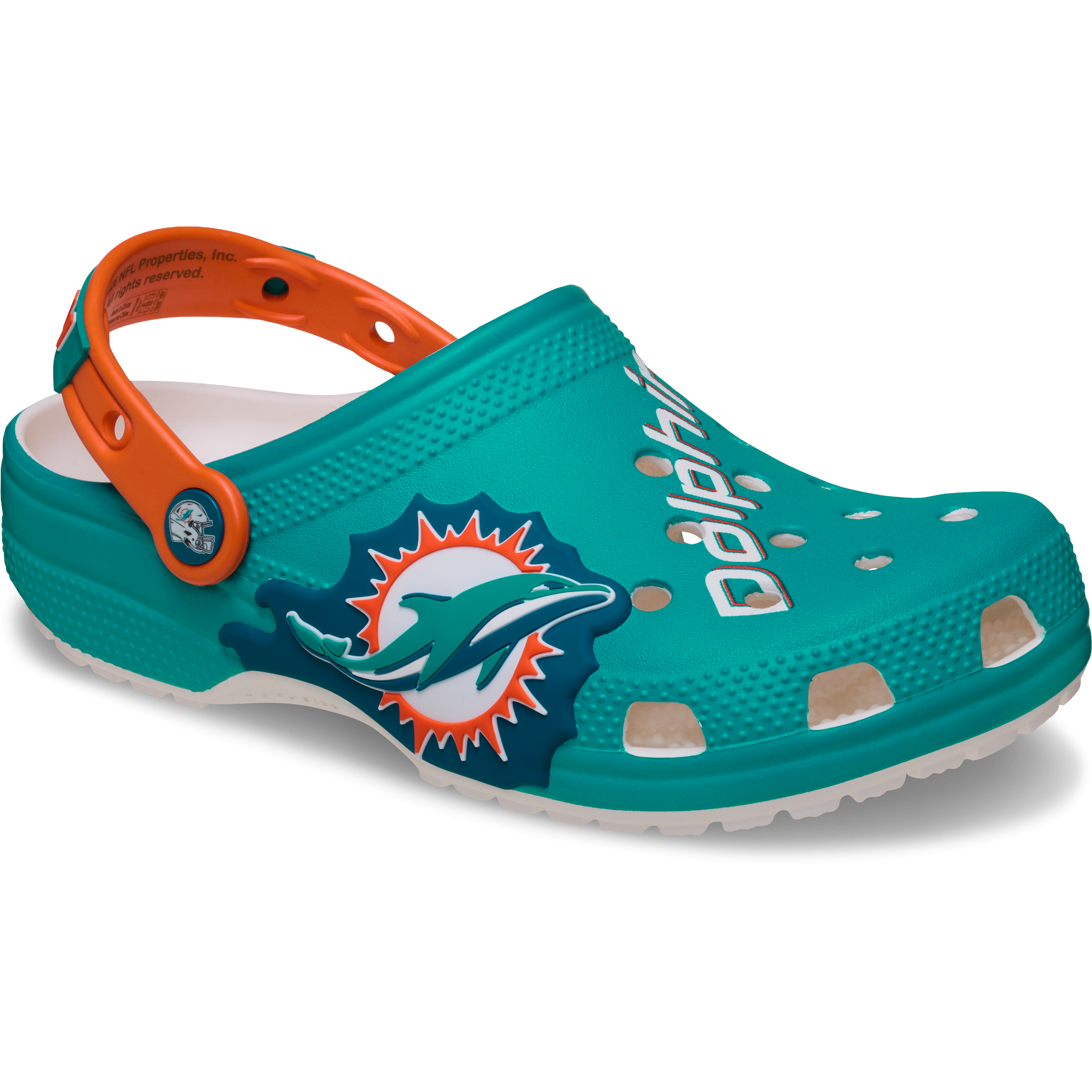 Sabots classiques Crocs Aqua Miami Dolphins pour tout-petits