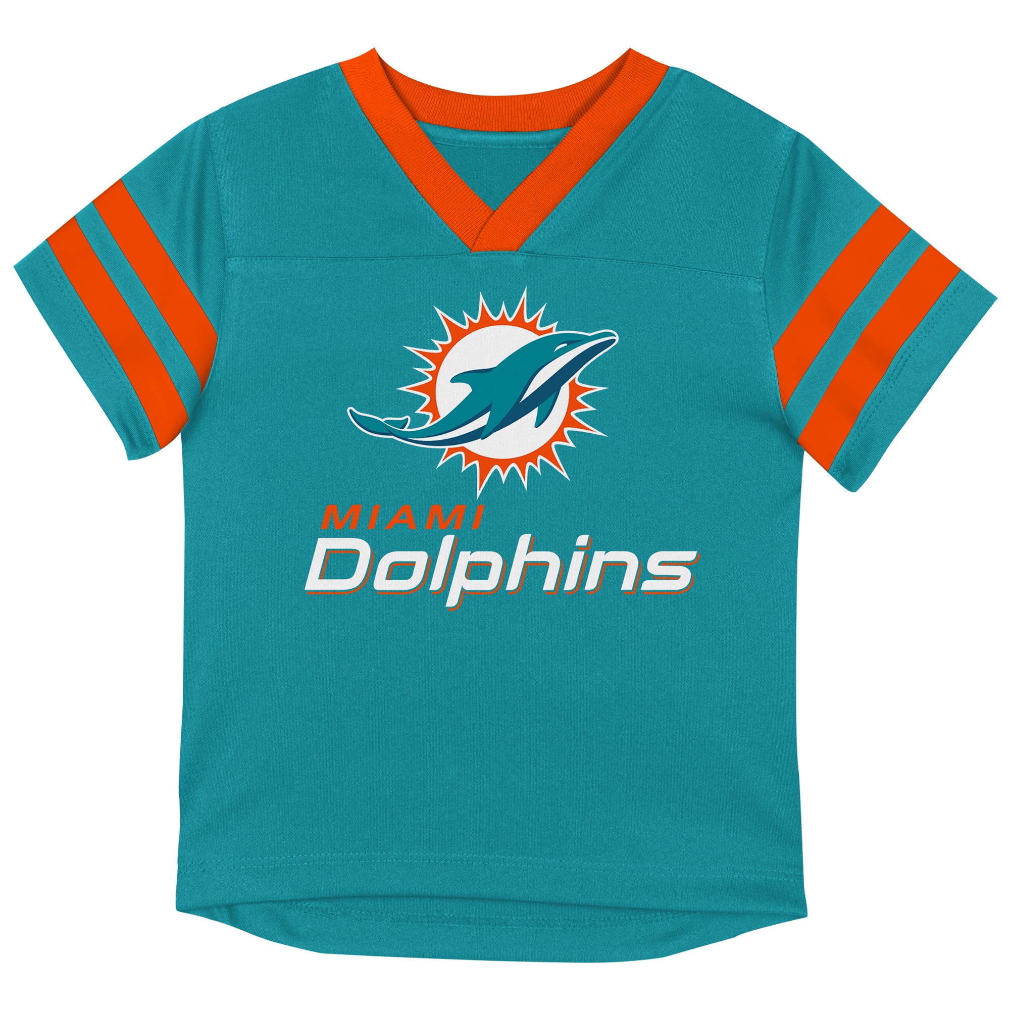 Toddler Outerstuff Aqua/Orange Miami Dolphins Red Zone Jersey Top & Pants Set