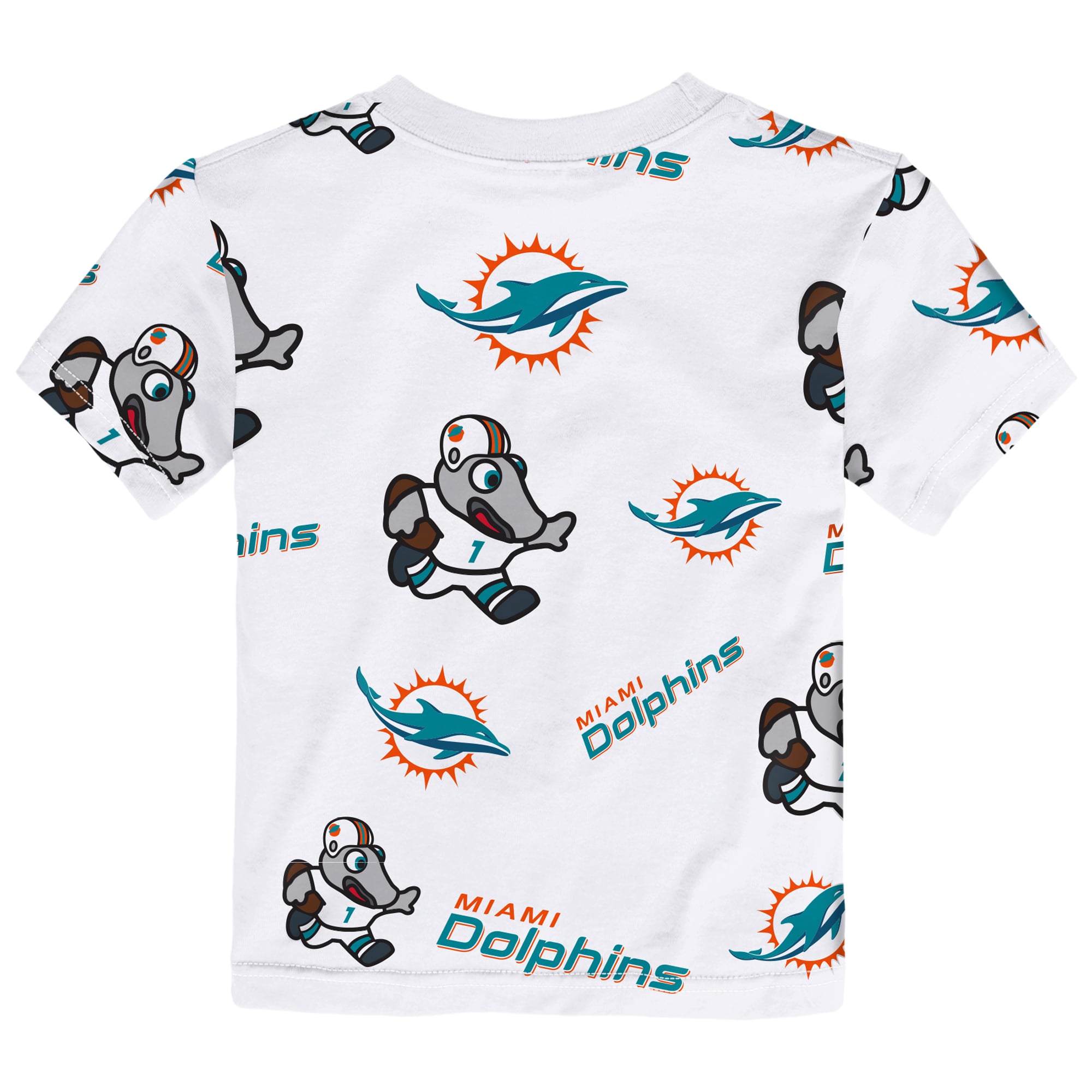 Toddler Outerstuff White Miami Dolphins Mascot Play T-Shirt