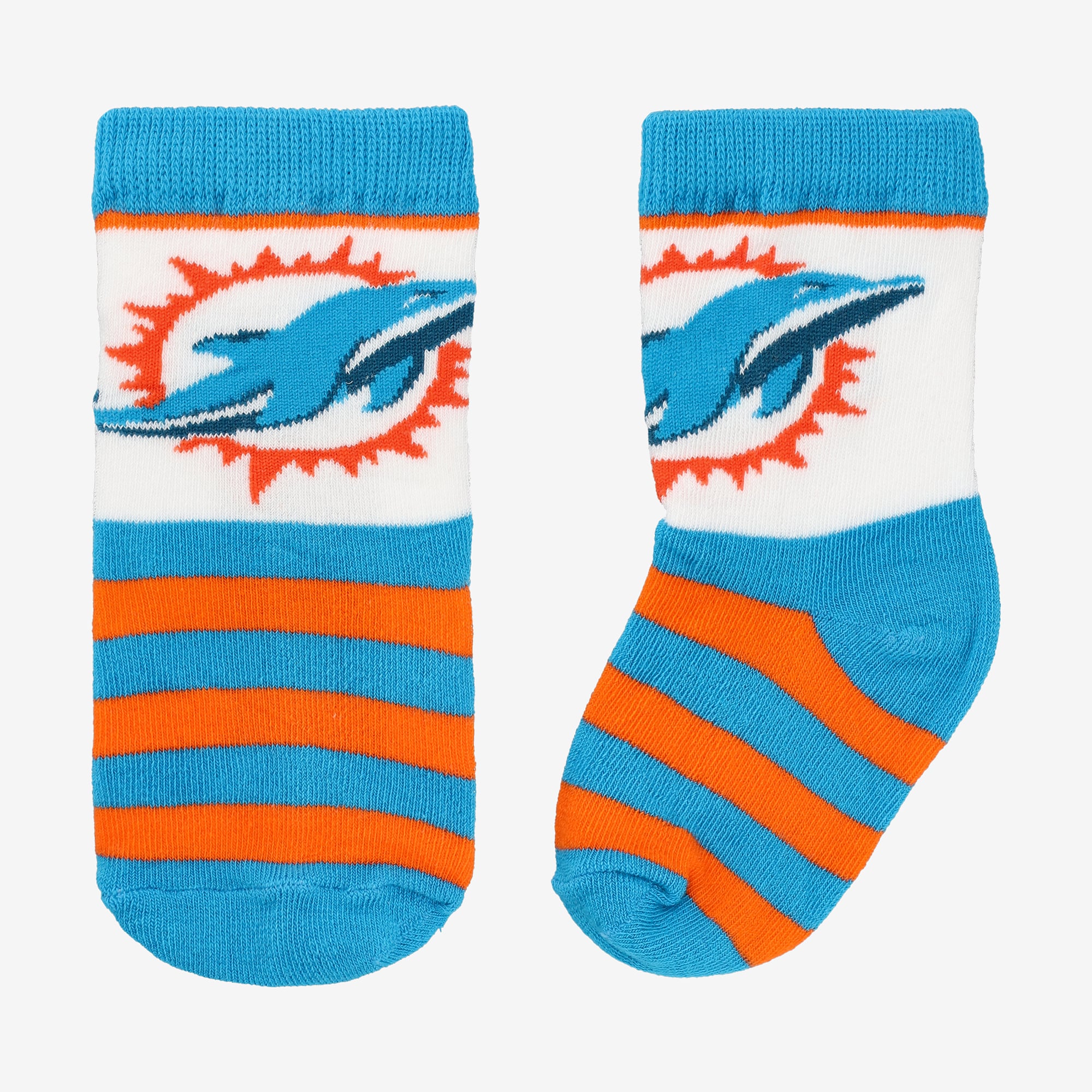 Chaussettes de rugby à blocs Aqua Miami Dolphins pour tout-petits