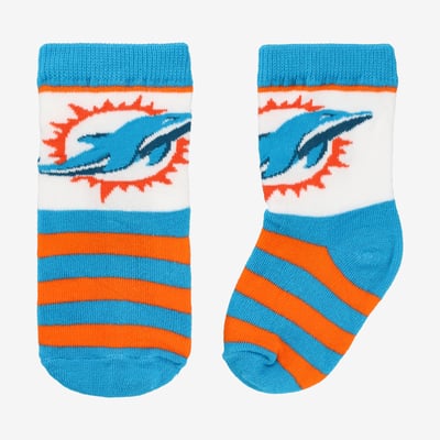  Miami Dolphins Starter Toddler Rugby Block Socks - Aqua