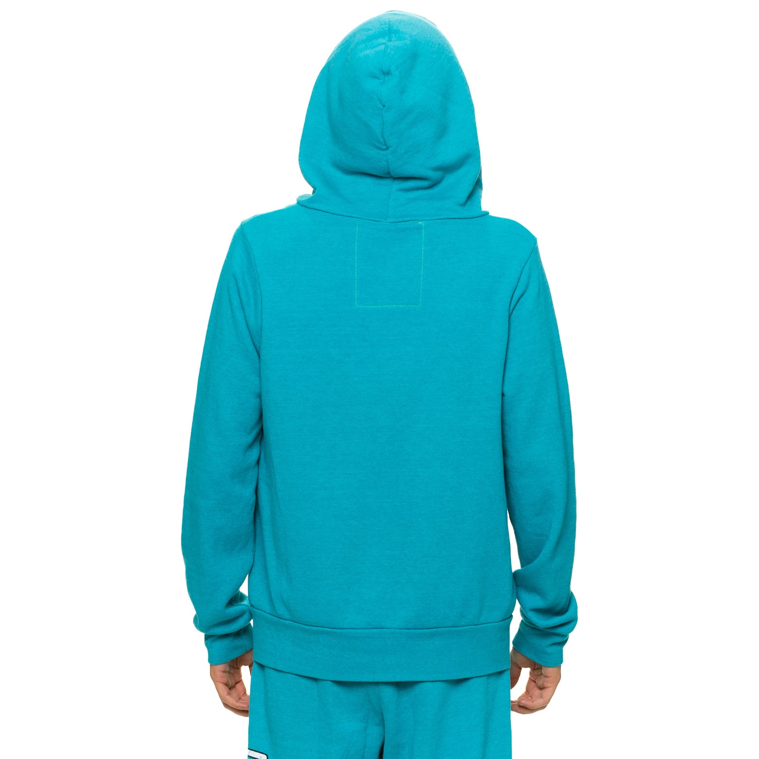 Sweat à capuche unisexe Aviator Nation Aqua Miami Dolphins en mélange de trois matières, fermeture éclair intégrale