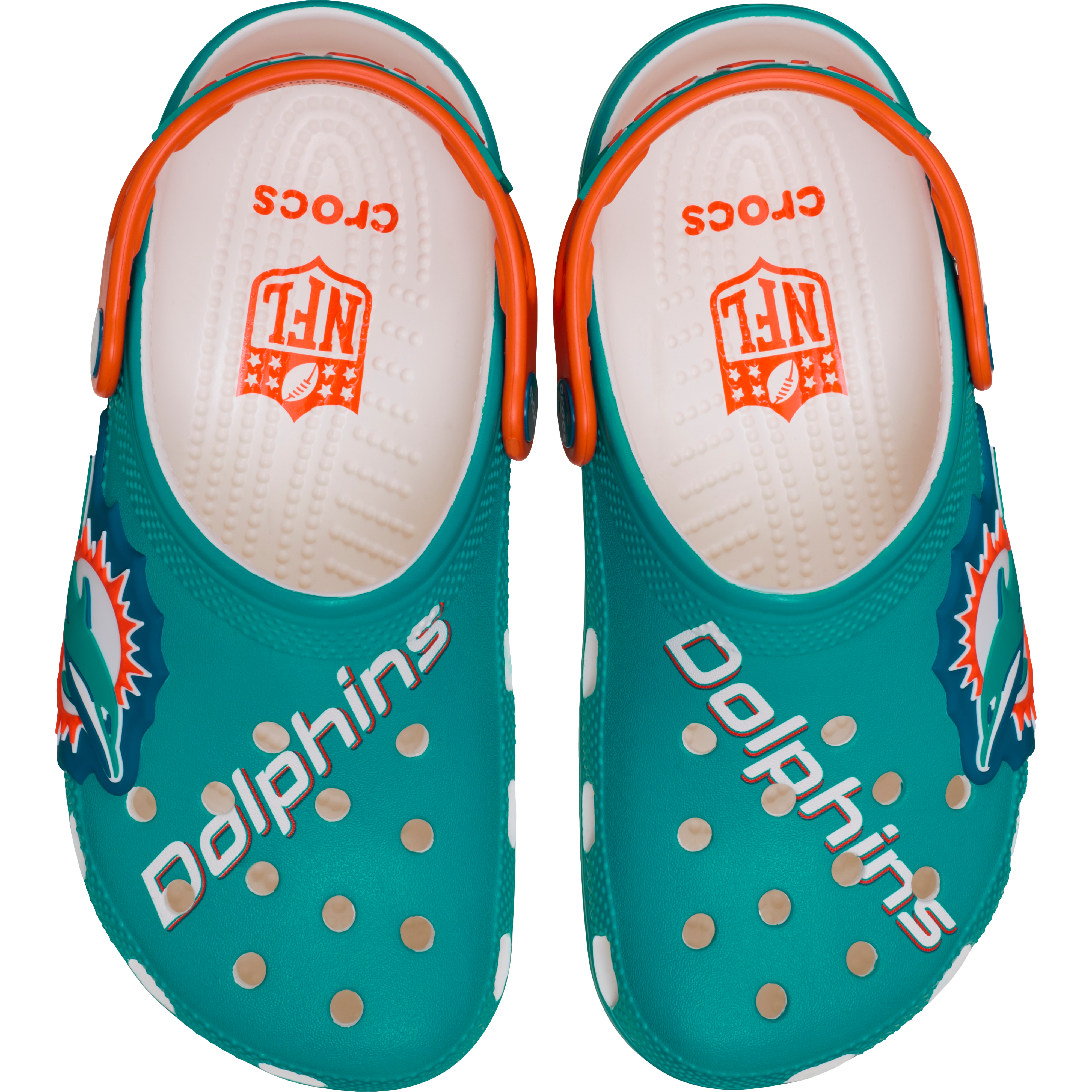 Sabots classiques unisexes Crocs Aqua Miami Dolphins
