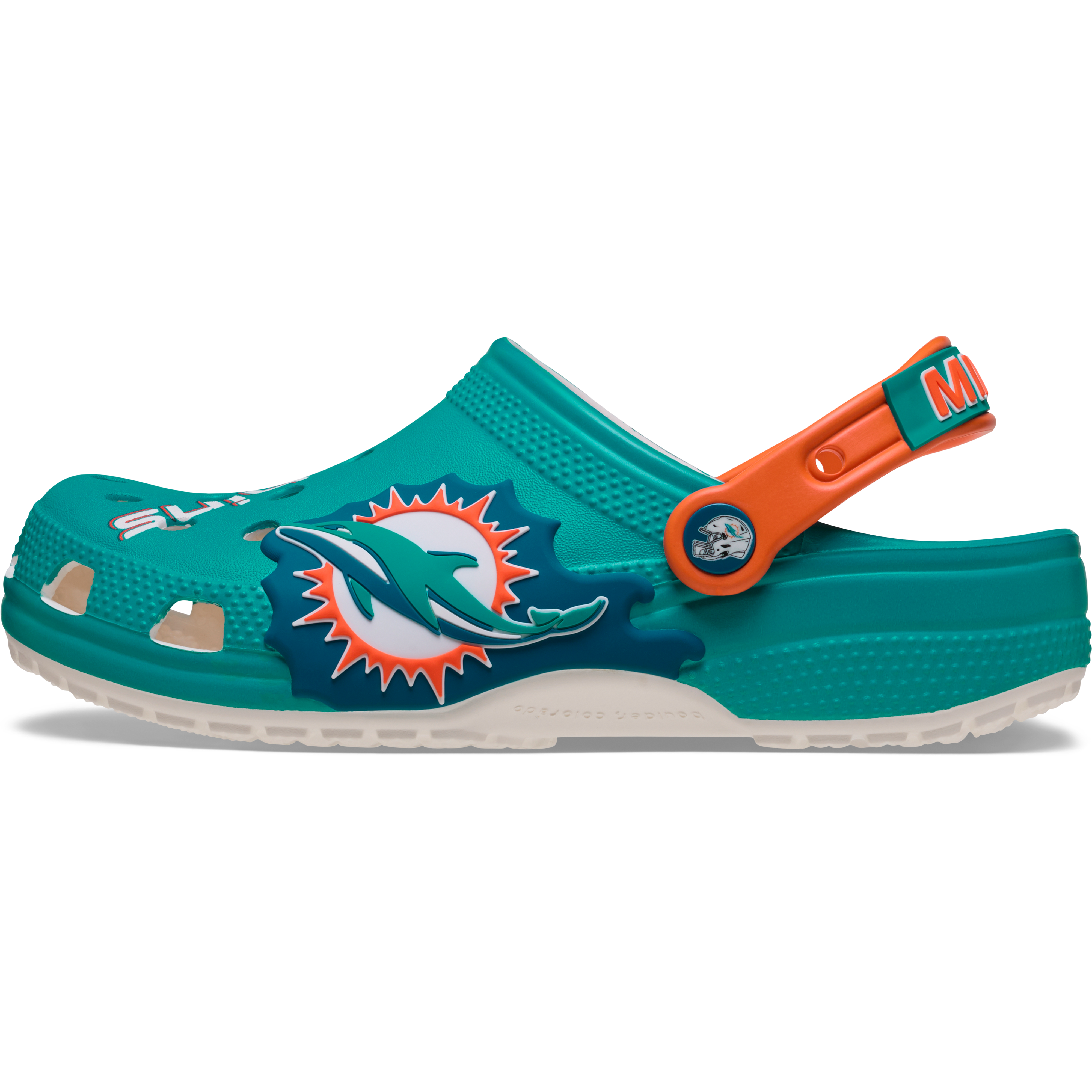 Sabots classiques unisexes Crocs Aqua Miami Dolphins