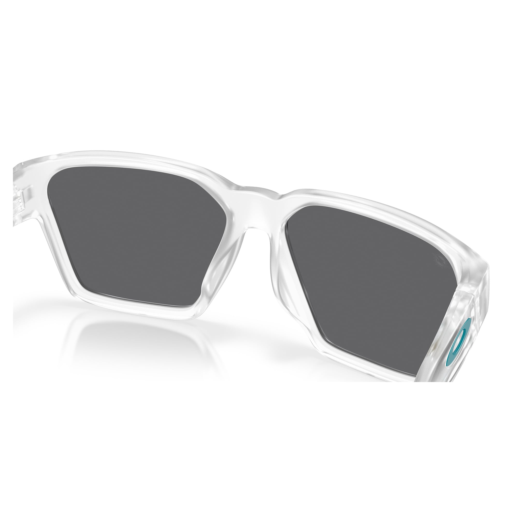 Unisex Oakley Miami Dolphins Briza Matte Clear Sunglasses with Prizm Black Polarized Lenses
