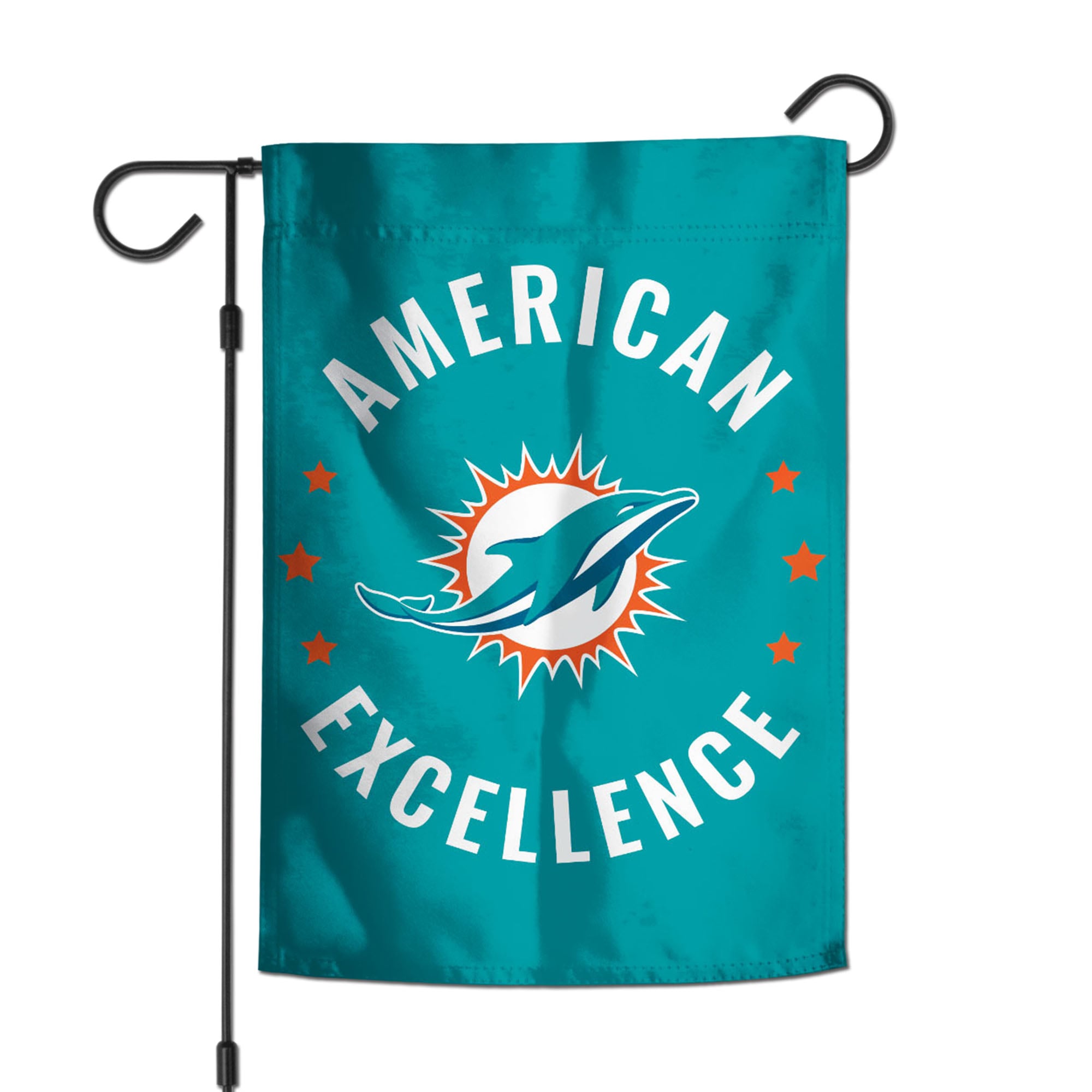 WinCraft Miami Dolphins 12" x 18" Double-Sided America 250 Garden Flag