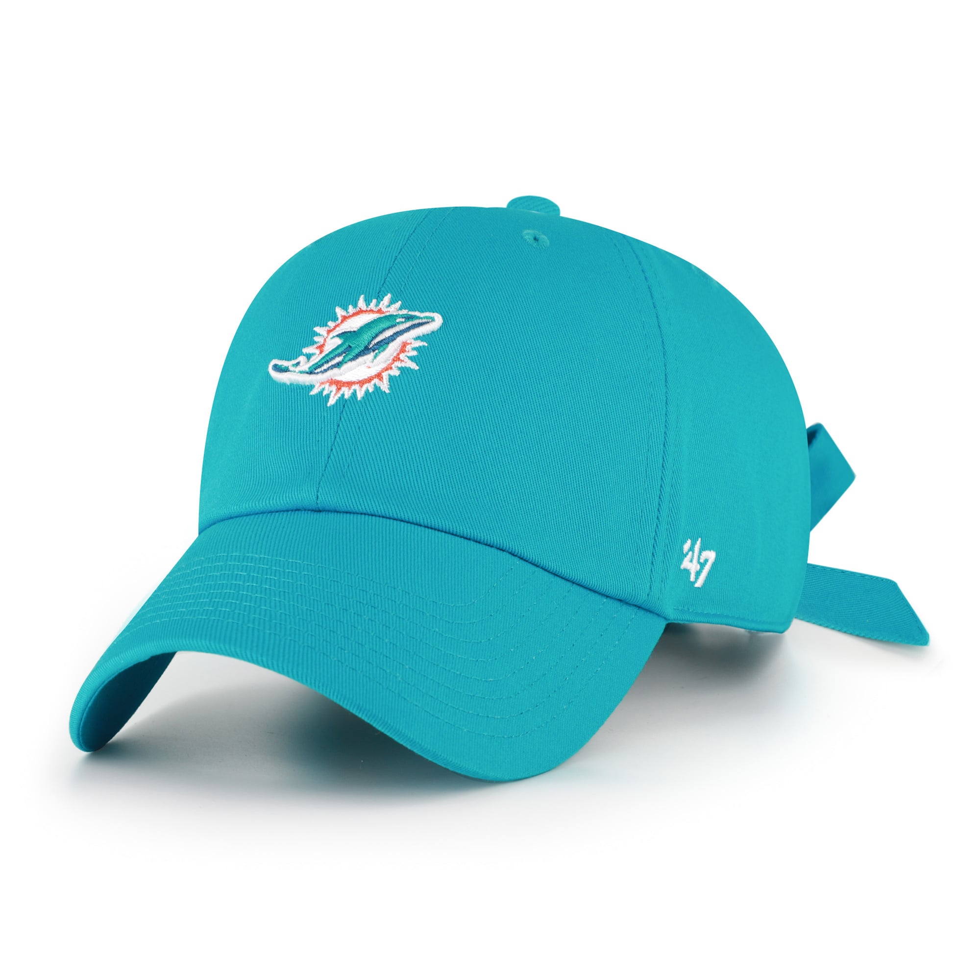 Casquette ajustable '47 Aqua Miami Dolphins Bow Back Clean Up pour femme