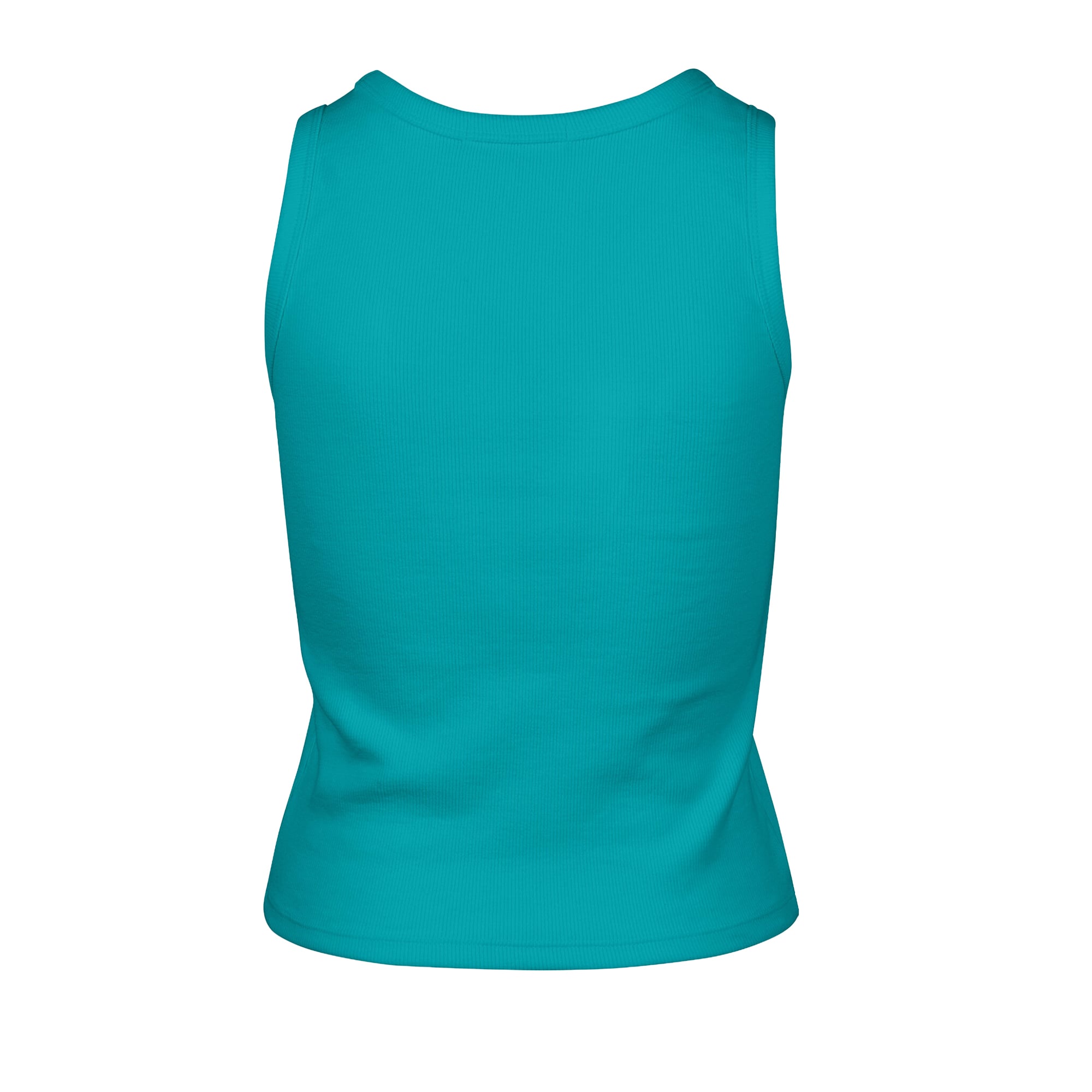 Women's '47 Aqua Miami Dolphins Cropped Straight Cut Ribbed Baby Tank Top