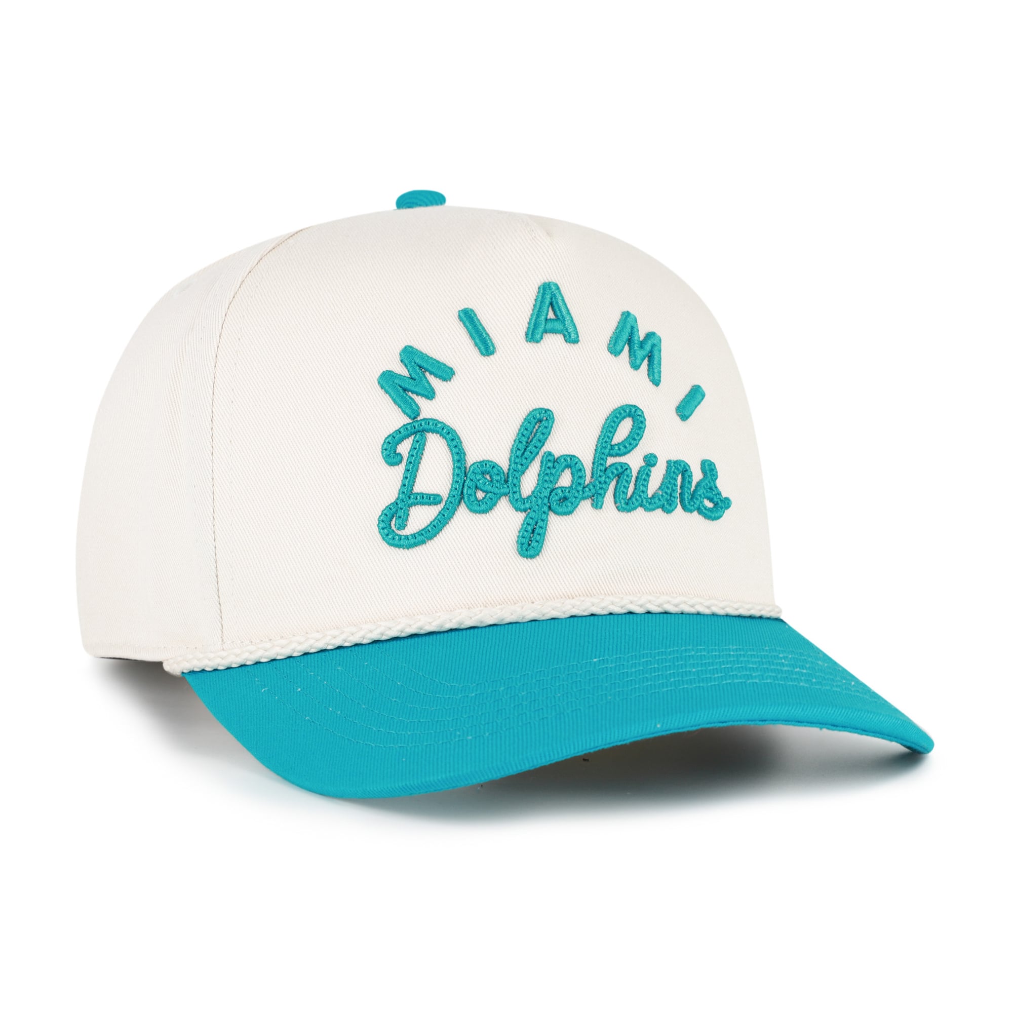 Casquette ajustable pour femme « 47 Natural Miami Dolphins Rope Script Hitch »
