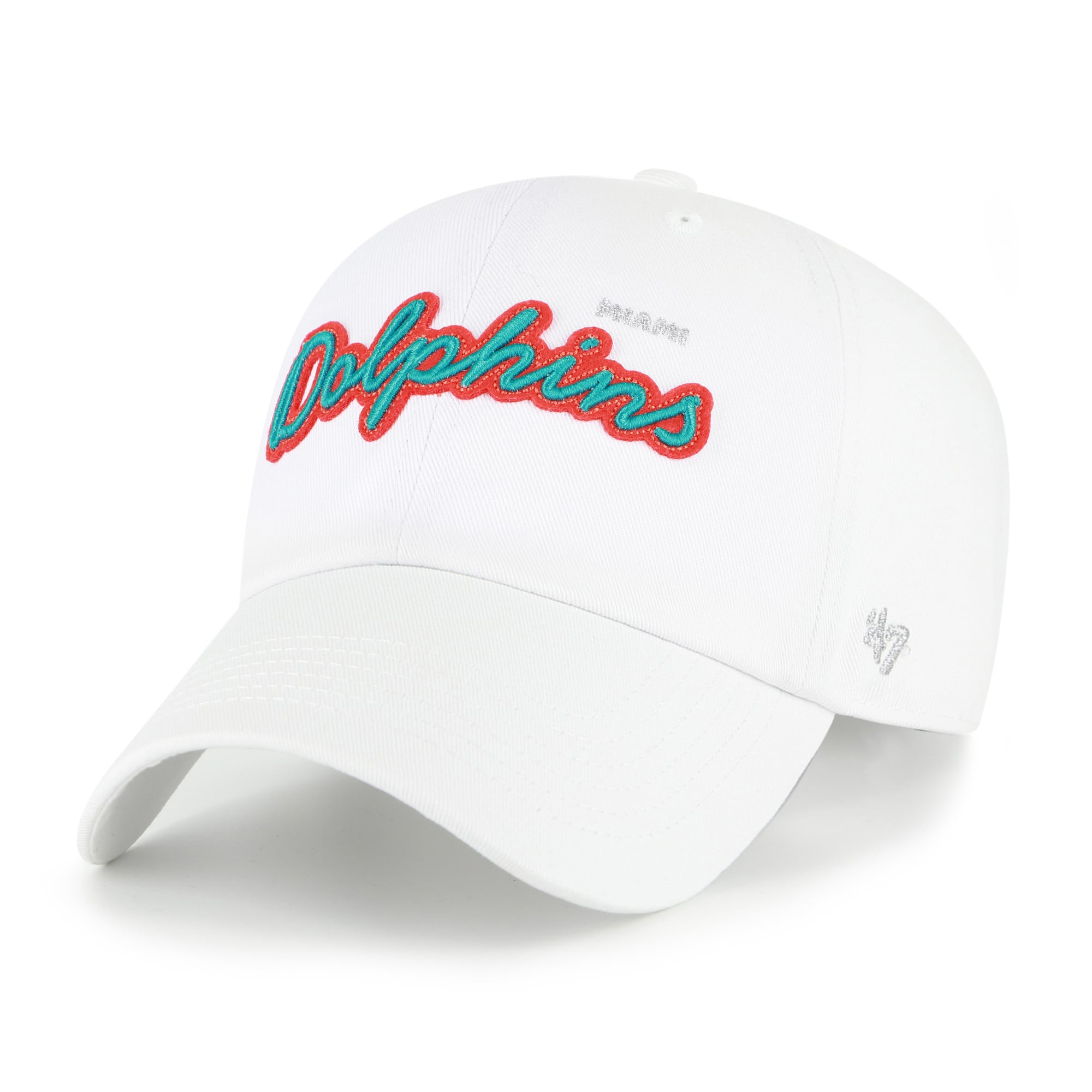 Casquette ajustable pour femme « 47 » blanche Miami Dolphins Trendy Script Clean Up