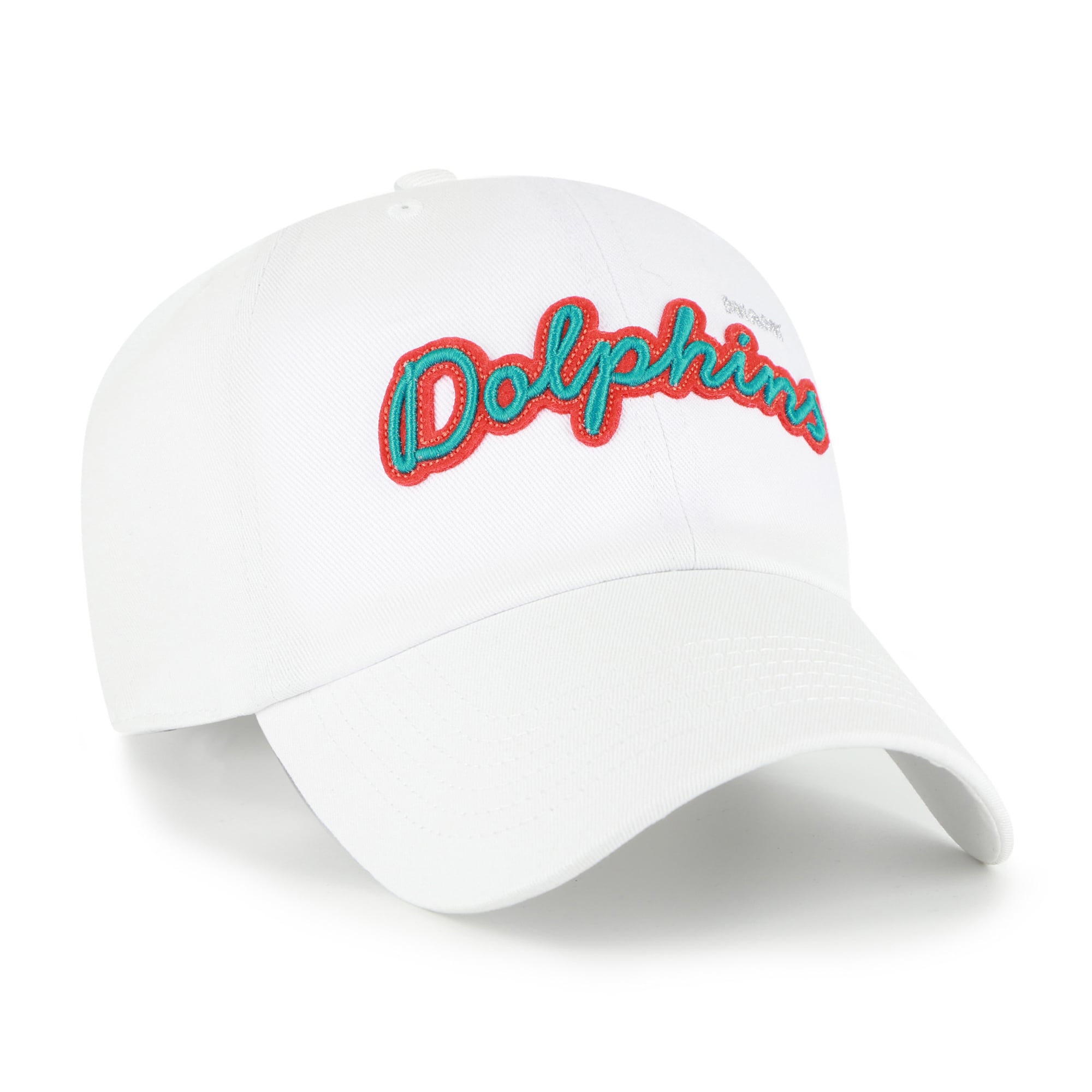 Casquette ajustable pour femme « 47 » blanche Miami Dolphins Trendy Script Clean Up