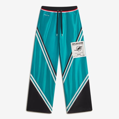 Miami Dolphins Off Season Women's Shiny Chevron Track Pants - Aqua