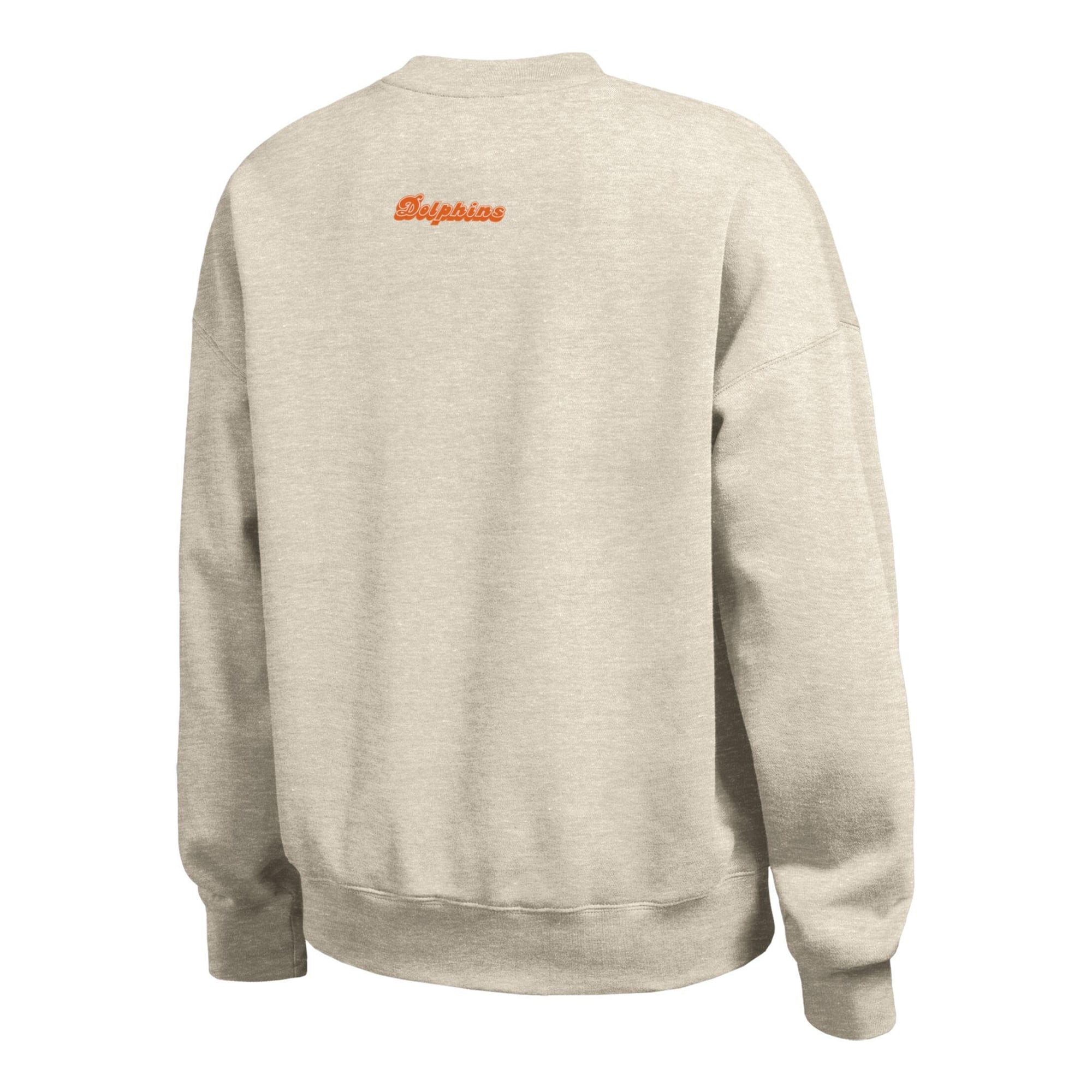 Sweat-shirt polaire Disney x Champion pour femme, couleur avoine, Miami Dolphins All-Star