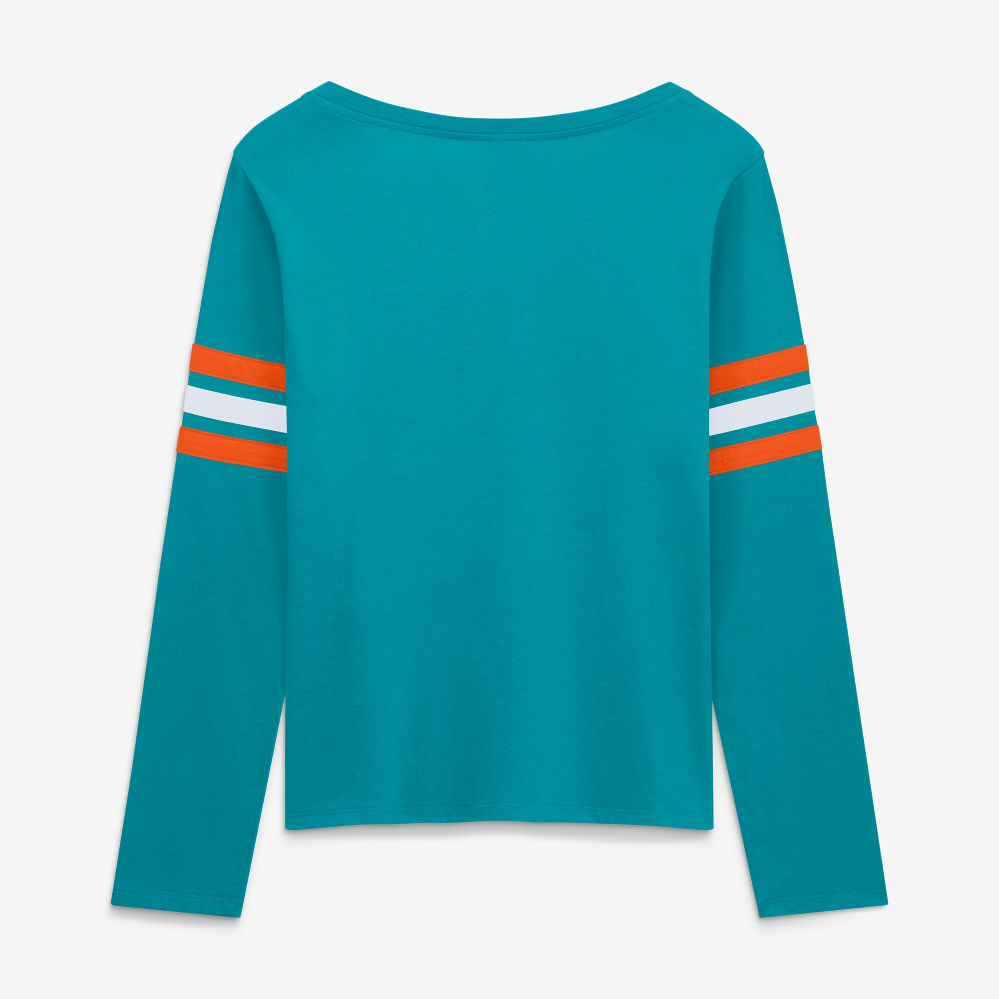 T-shirt à manches longues lacets Fanatics Aqua Miami Dolphins pour femmes