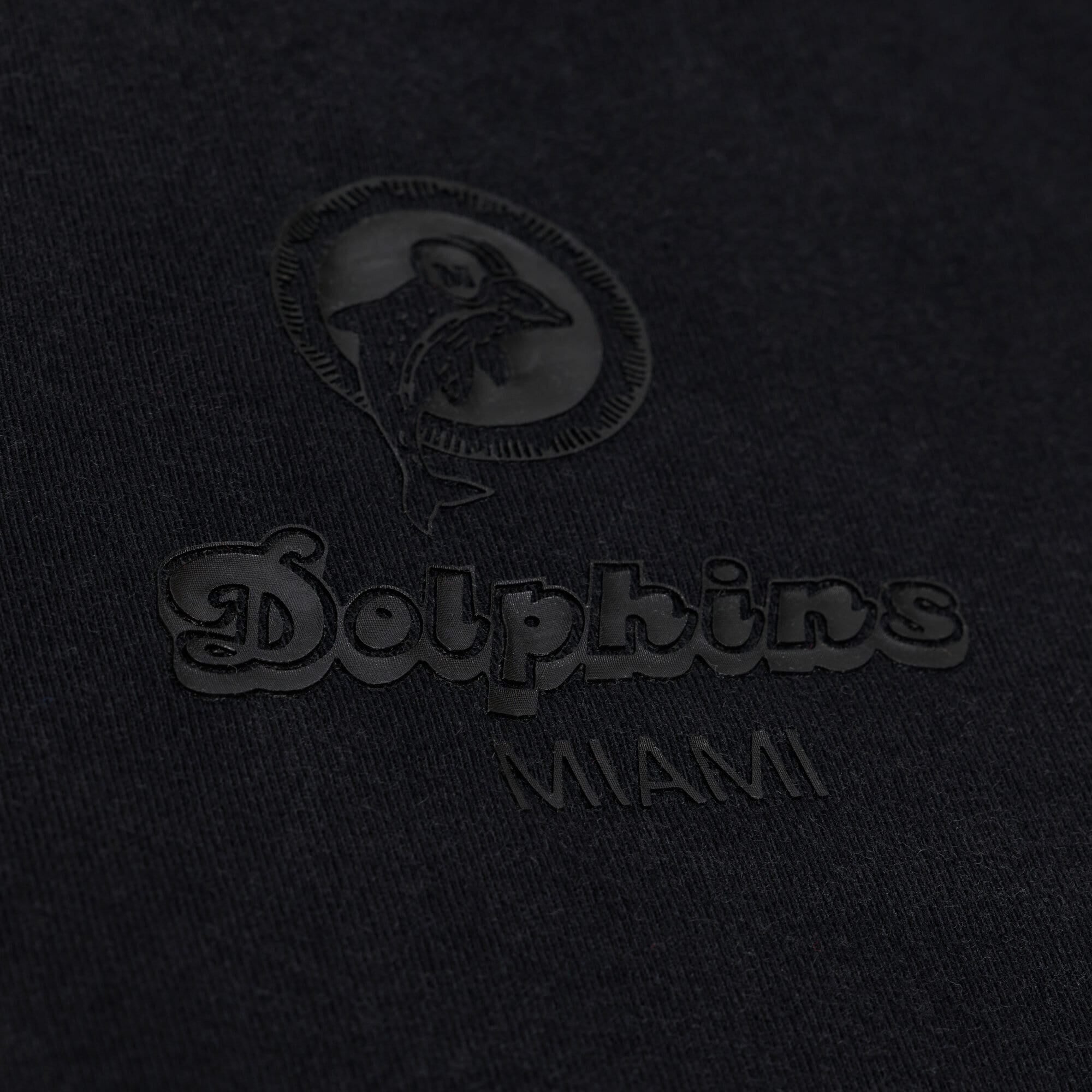 Women's Mitchell & Ness Miami Dolphins Core Essentials Micro Logo Boxy Crop T-Shirt