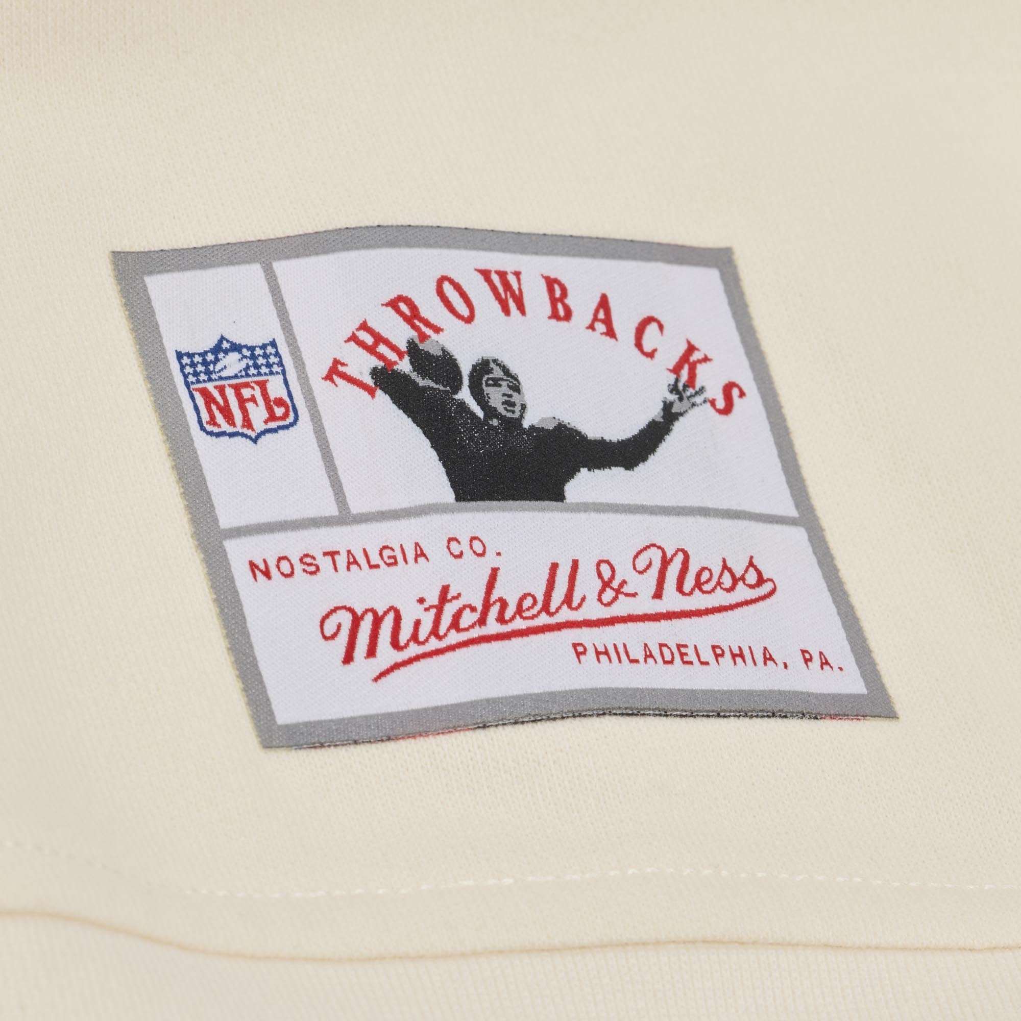 Sweat-shirt Mitchell & Ness Dan Marino crème pour femme, avec nom et numéro des Miami Dolphins