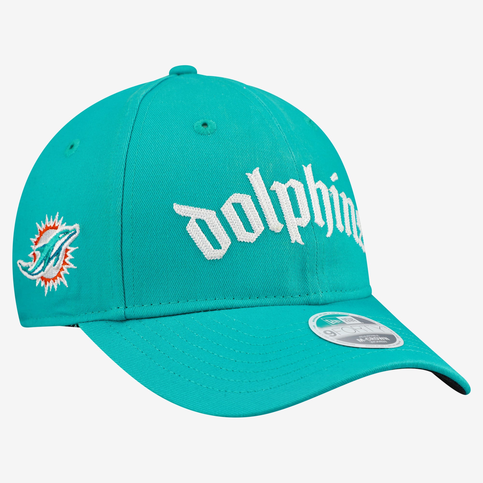 Casquette ajustable New Era Aqua Miami Dolphins 9FORTY M-Crown pour femme
