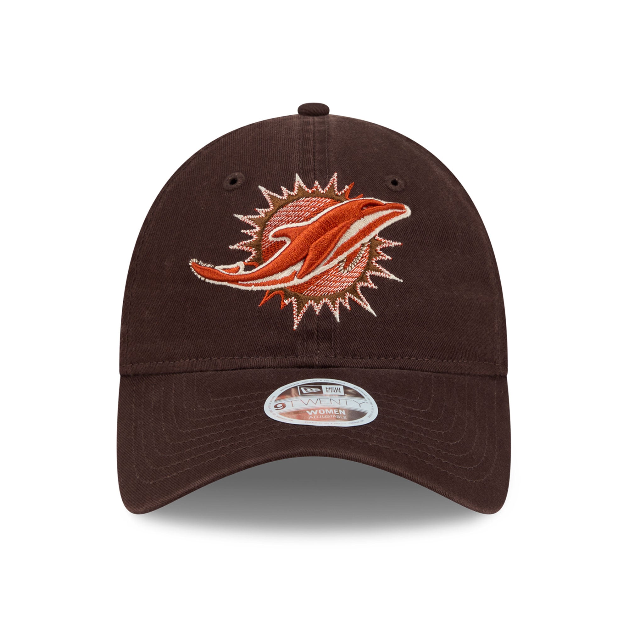 Casquette ajustable New Era 9TWENTY marron Miami Dolphins Pumpkin Spice pour femme