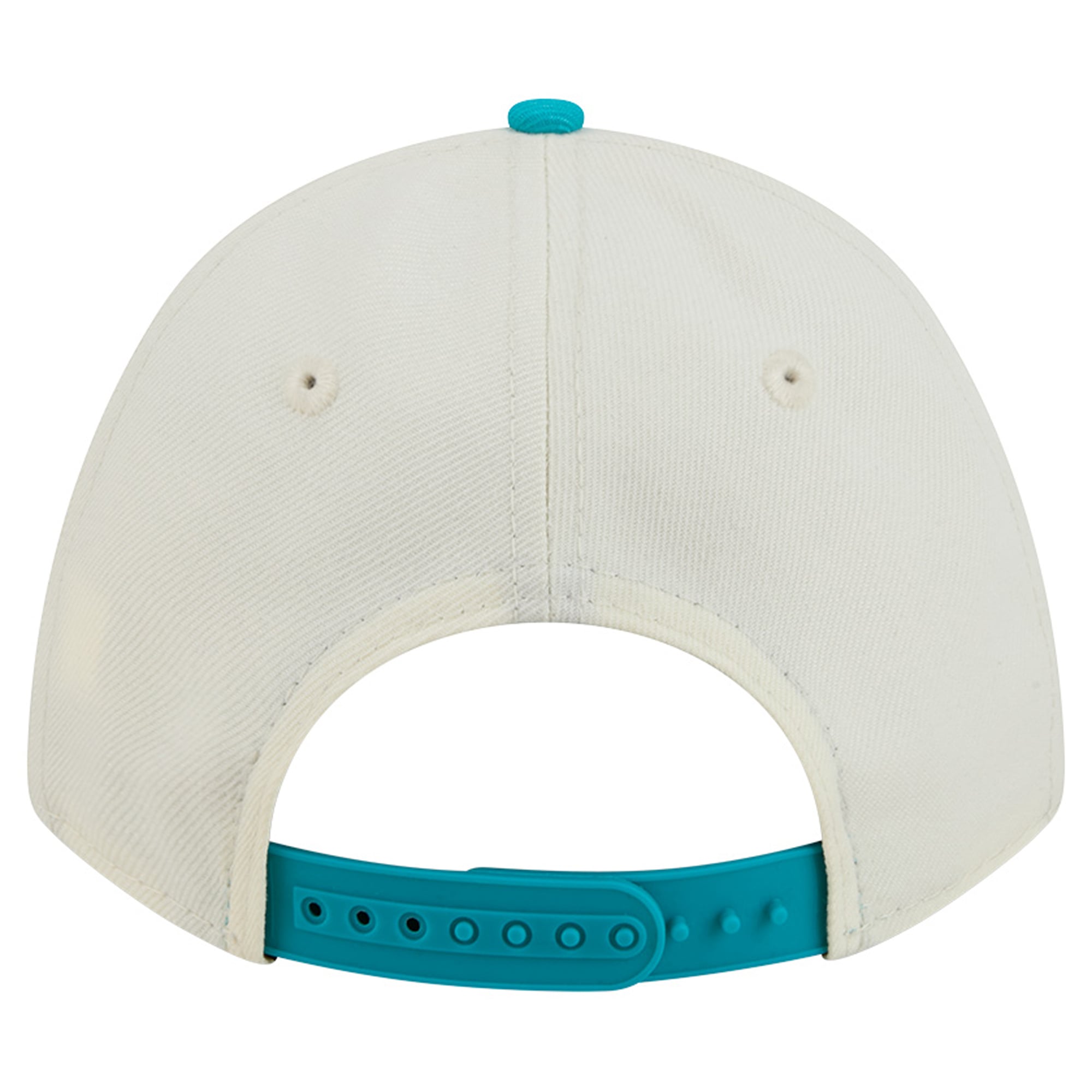 Casquette ajustable New Era 9FORTY crème/turquoise Miami Dolphins pour femme