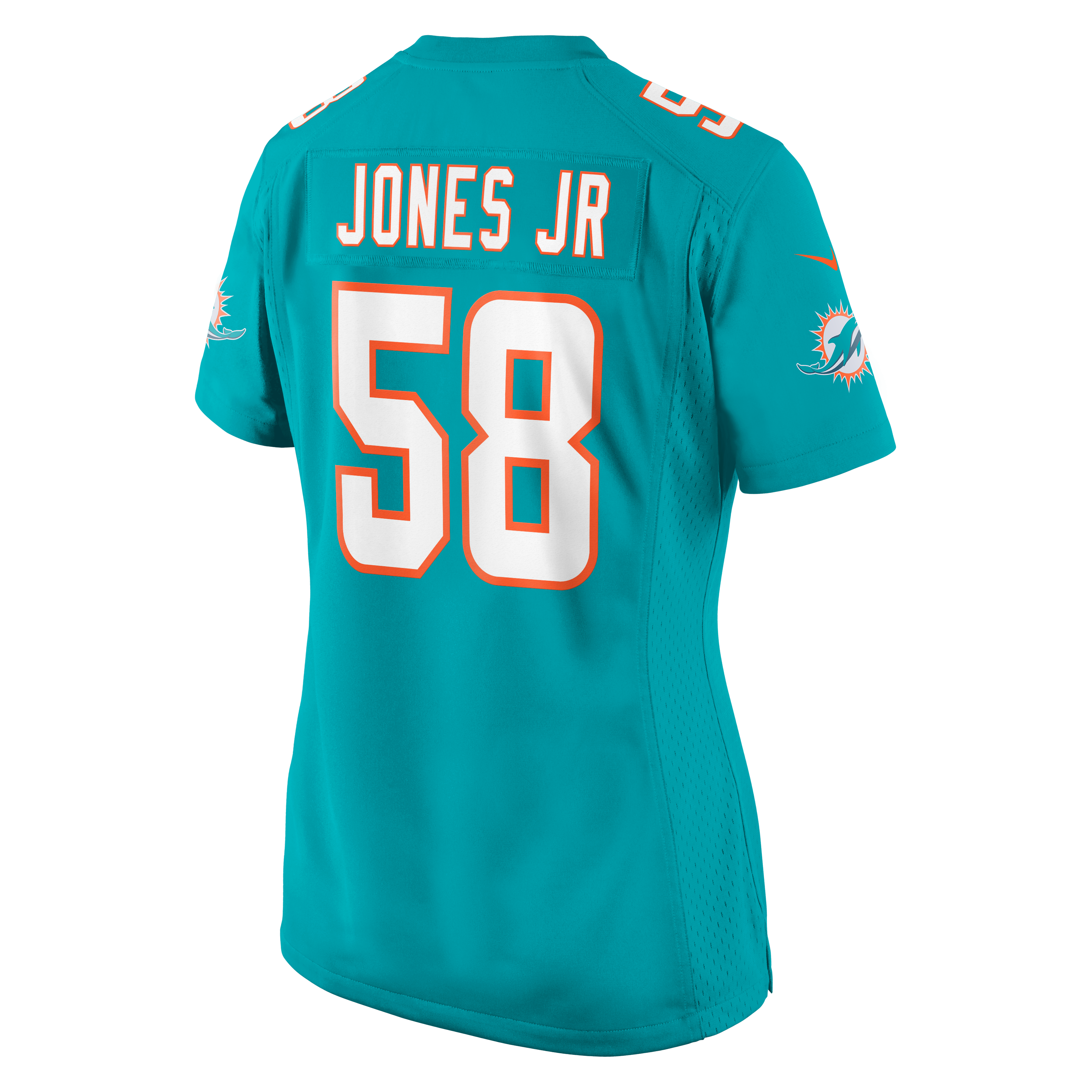 Women's Nike Andre Jones Jr. Aqua Miami Dolphins Team Game Jersey