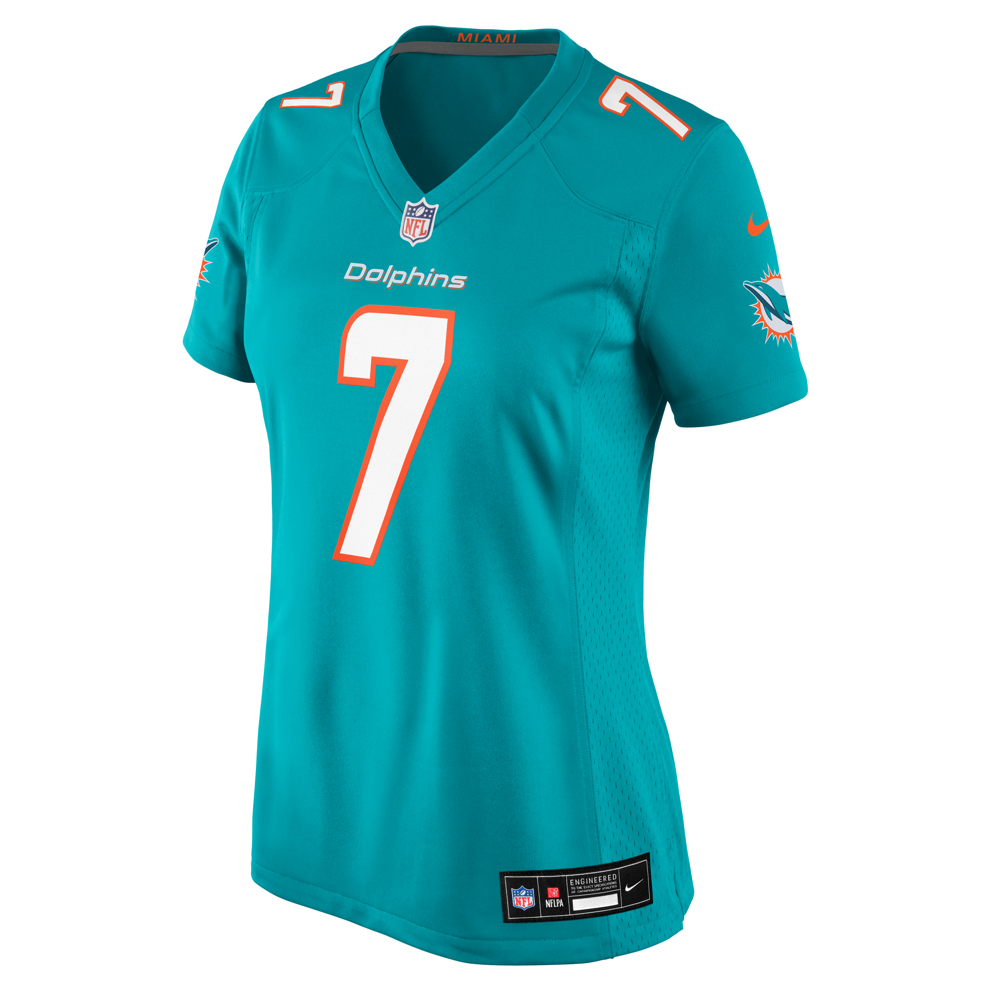 Maillot de match Nike Caleb Douglas Aqua Miami Dolphins pour femmes