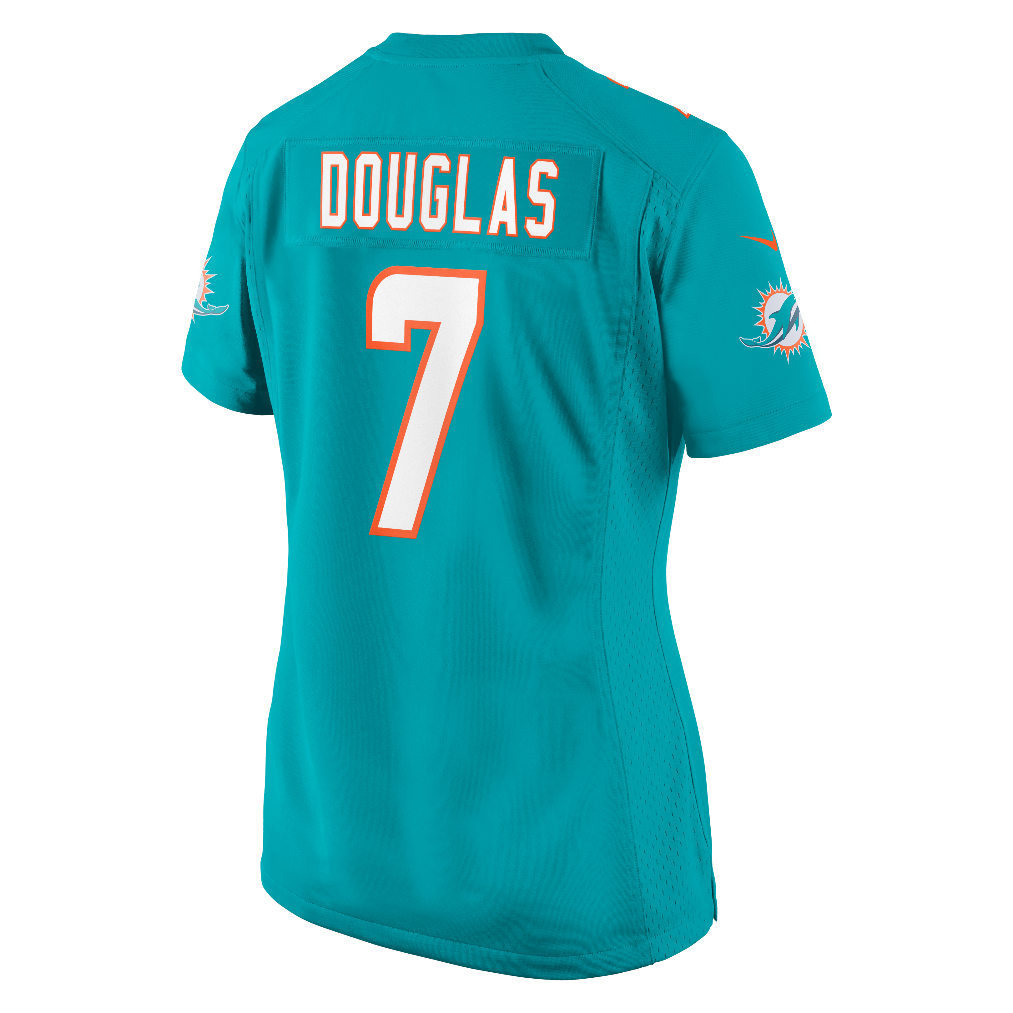 Maillot de match Nike Caleb Douglas Aqua Miami Dolphins pour femmes