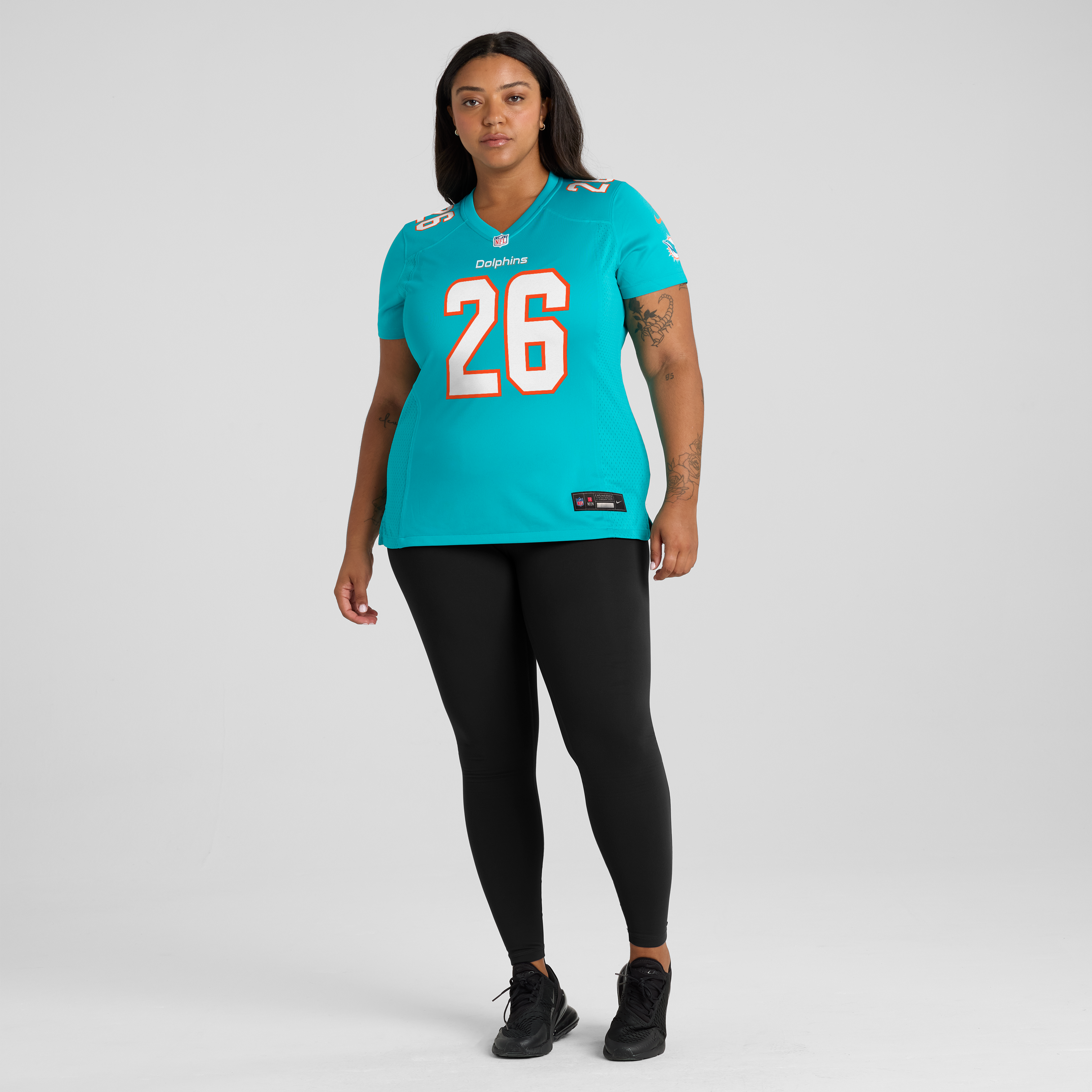 Women's Nike Carlos Washington Jr. Aqua Miami Dolphins Team Game Jersey