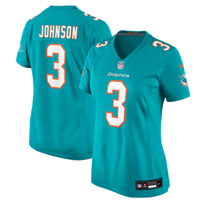 Chris Johnson Miami Dolphins Nike Women's Game Jersey - Aqua