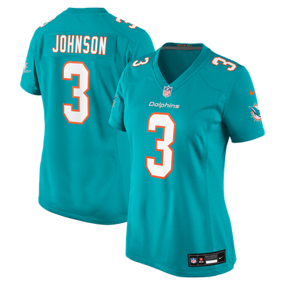 Chris Johnson Miami Dolphins Nike Women's Team Game Jersey - Aqua
