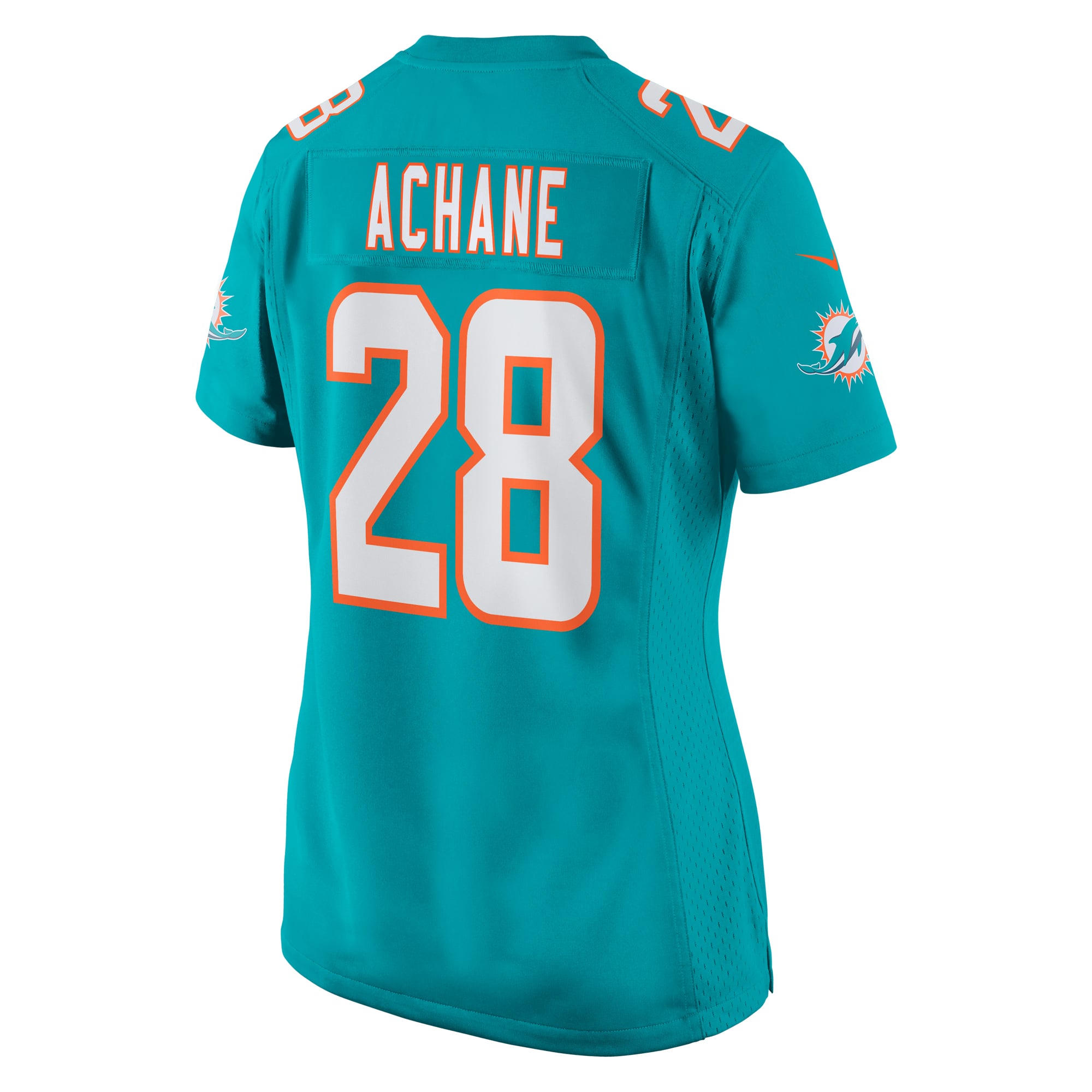 Maillot de match Nike De’Von Achane Aqua Miami Dolphins pour femme