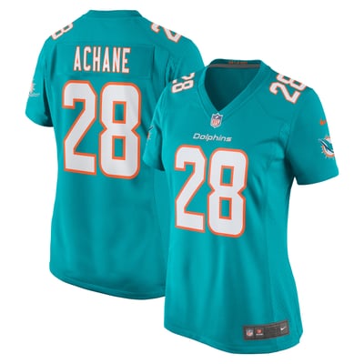 De’Von Achane Miami Dolphins Nike Women's Player Game Jersey - Aqua