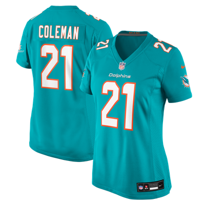 Kevin Coleman Miami Dolphins Nike Women's Team Game Jersey - Aqua